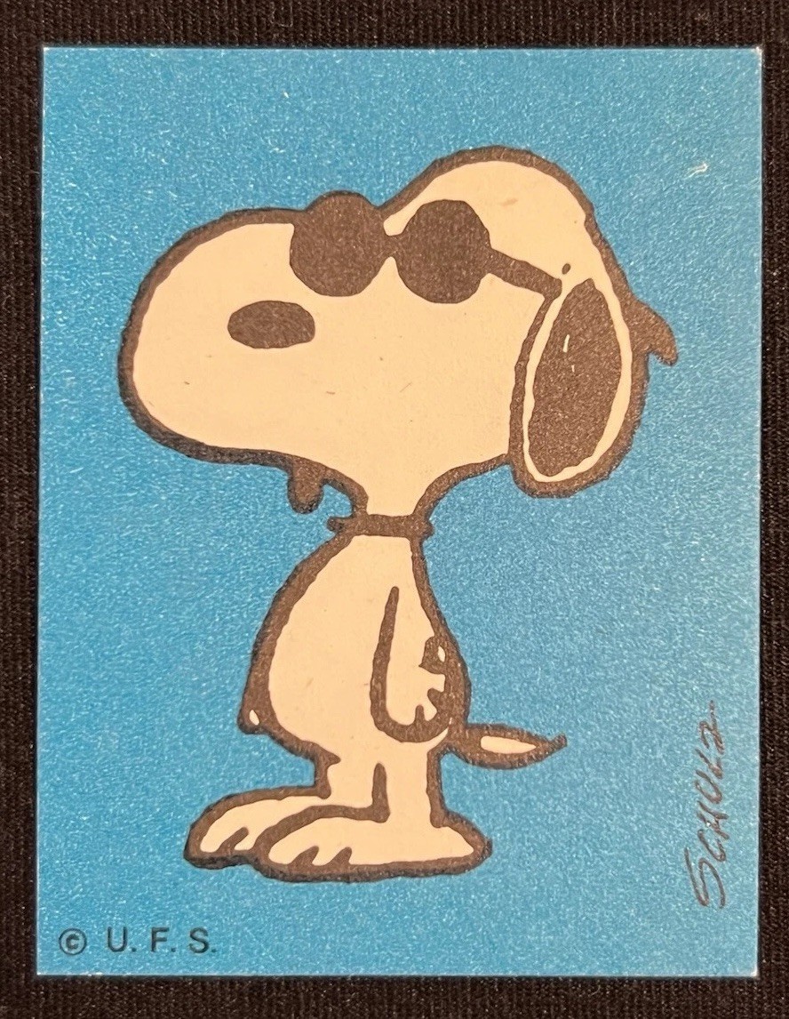 1971 MILANO PEANUTS SNOOPY SUNGLASSES *SECRET CARD* JOE COOL ROOKIE LOW POP NM+ 1971 MILANO PEANUTS SNOOPY SUNGLASSES *SECRET CARD* JOE COOL ROOKIE LOW POP NM+