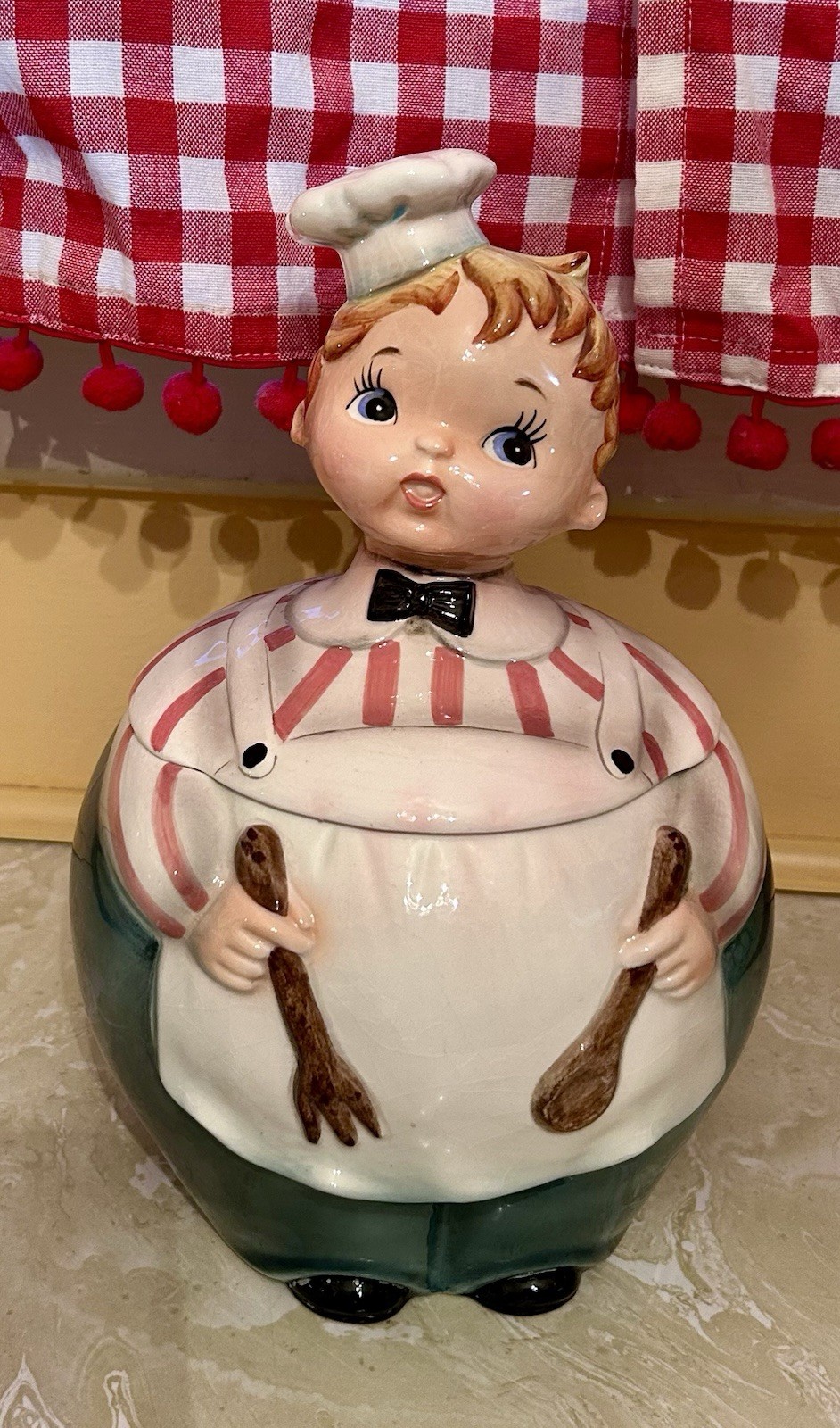 RARE 1950s Lefton Cookie Jar Baker Boy Cook Chef Kitsch Antique Vintage RARE 1950s Lefton Cookie Jar Baker Boy Cook Chef Kitsch Antique Vintage