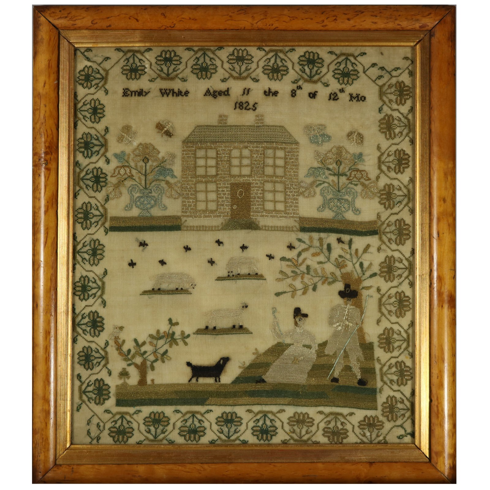 Antique Sampler, 1825, by Emily White