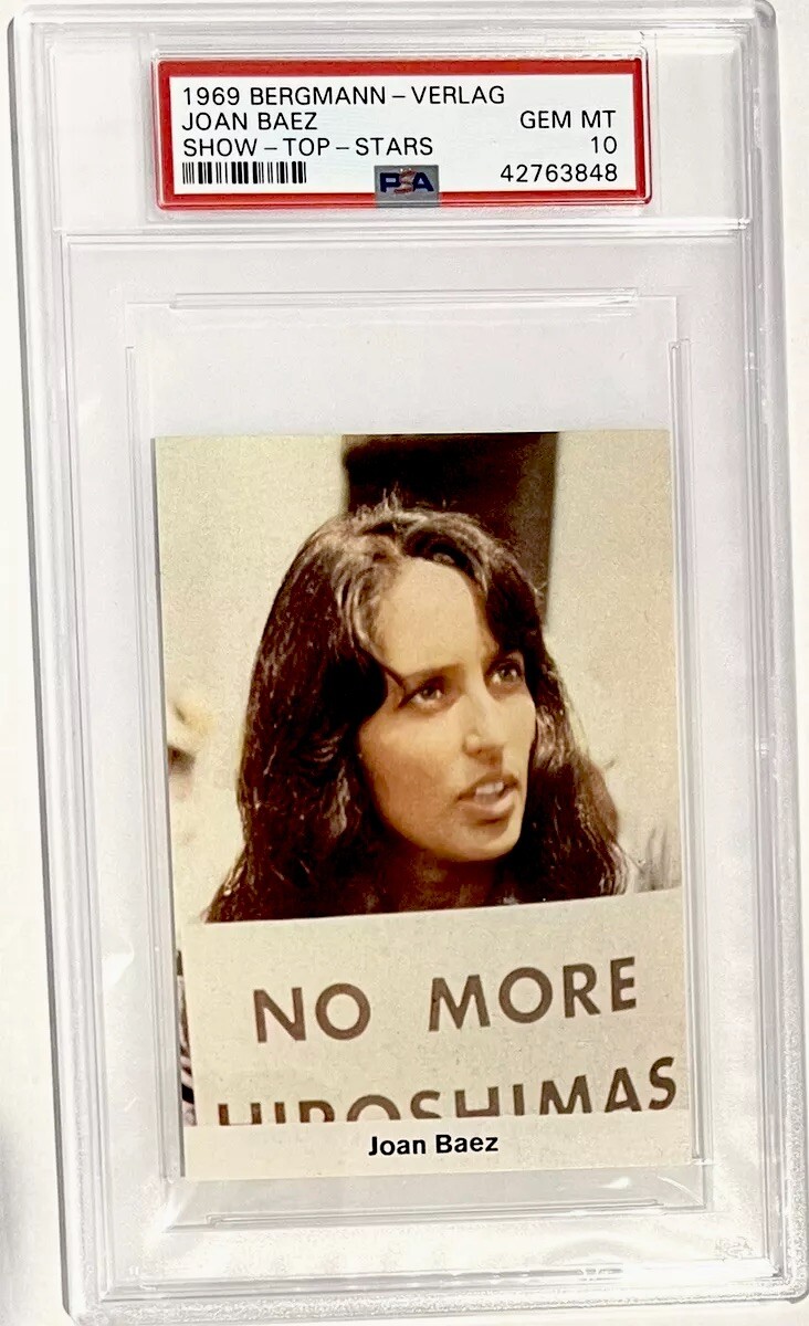 1969 BERGMANN VERLAG *RARE* 1/1 “JOAN BAEZ” PSA 10 GEM MINT (MUSICIAN/ACTIVIST)