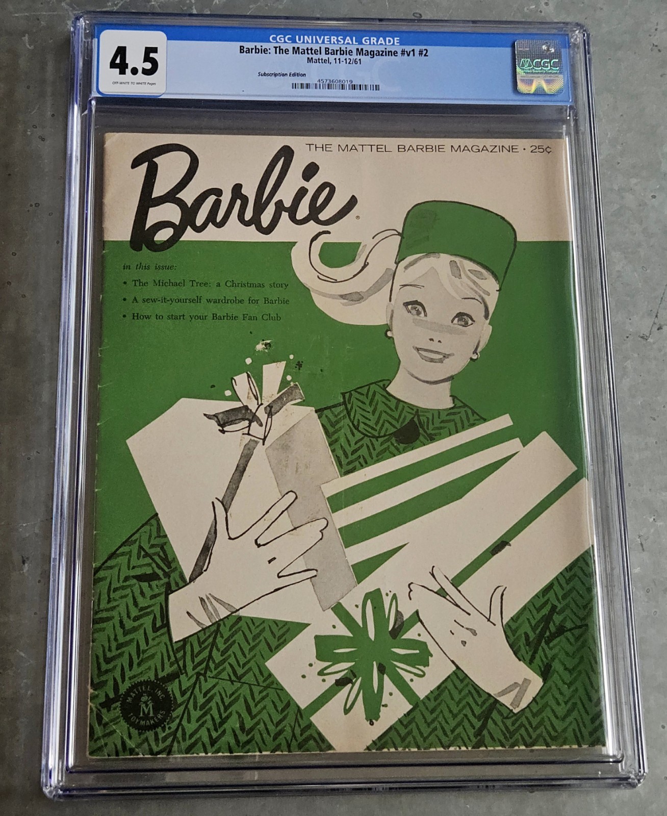 BARBIE: The Mattel Barbie Magazine - Issue #2 - 11/1961 - CGC 4.5 👻RARE👻 BARBIE: The Mattel Barbie Magazine - Issue #2 - 11/1961 - CGC 4.5 👻RARE👻