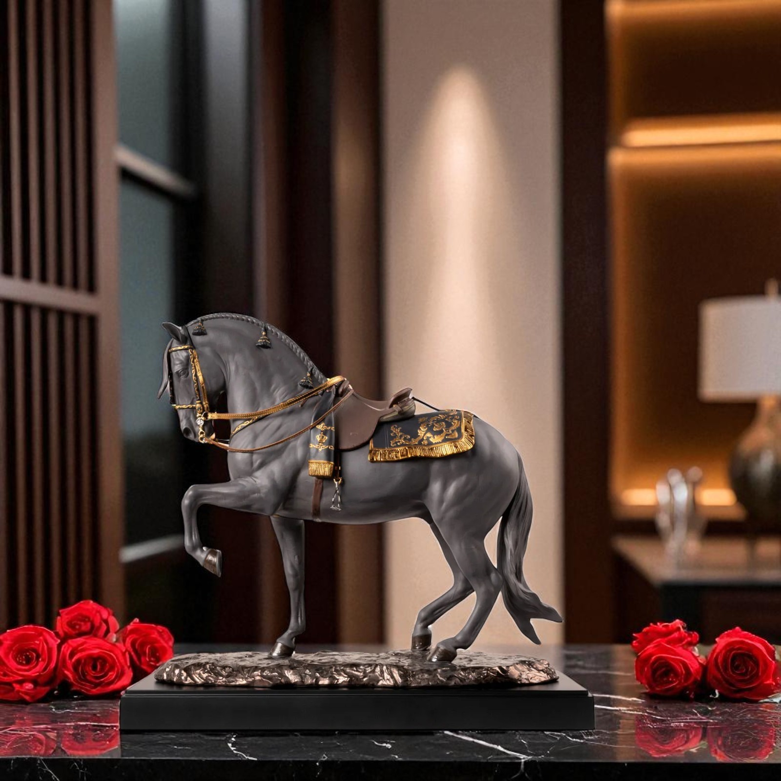 Lladro Spanish Pure Breed Horse 01002041 Black Limited Edition NEW