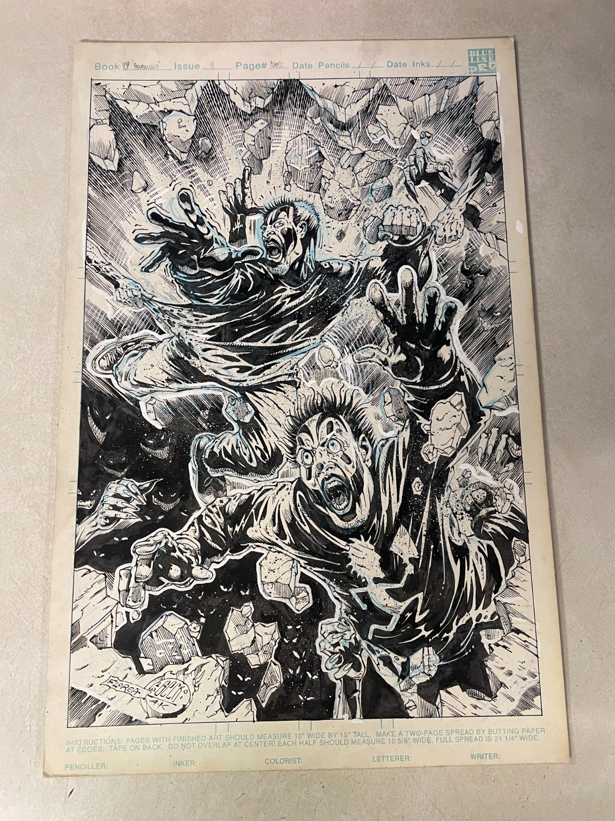 INSANE CLOWN POSSE #11 original comic COVER art 2001 ICP  JUGGALOS SPLASH