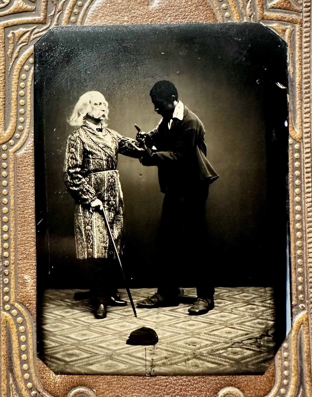Unusual 1/6 - 1/4 Tintype Photo 1860s Antique Black African American Creepy Rare Unusual 1/6 - 1/4 Tintype Photo 1860s Antique Black African American Creepy Rare