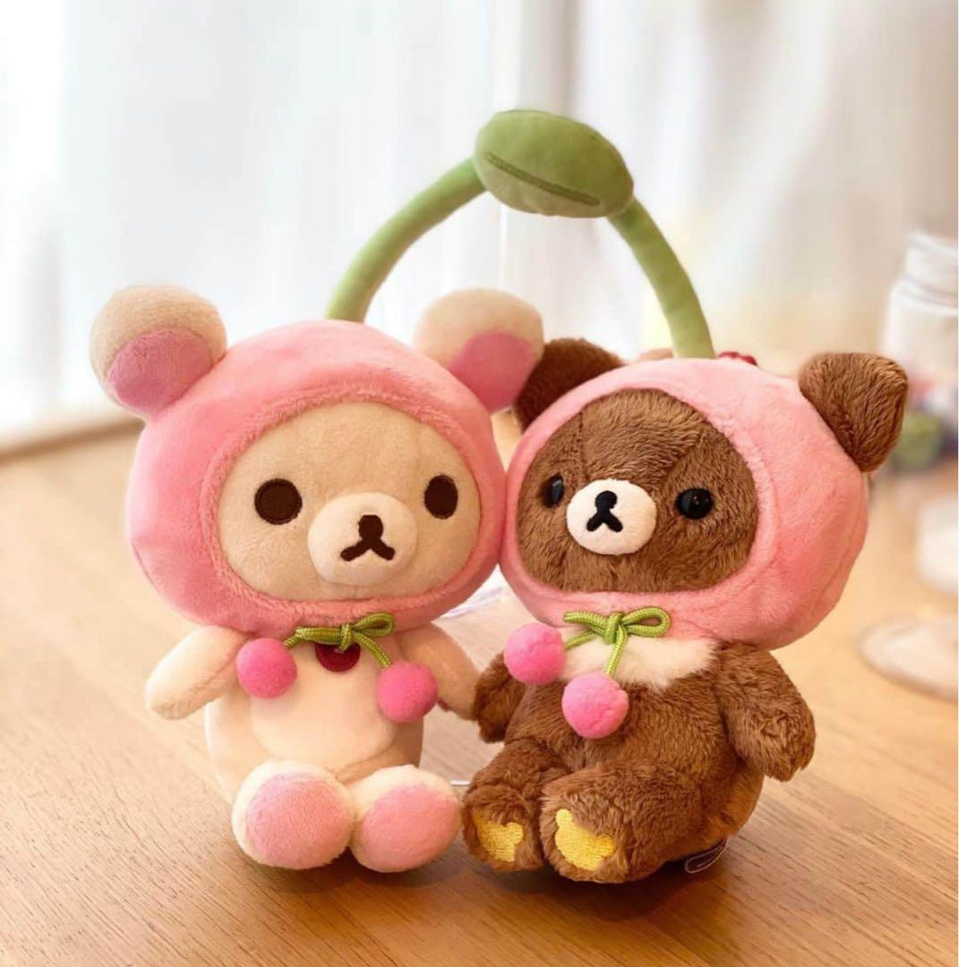 San-X Rilakkuma Store Limited Korilakkuma Cherry Fruit Nakayoshi Plush Japan