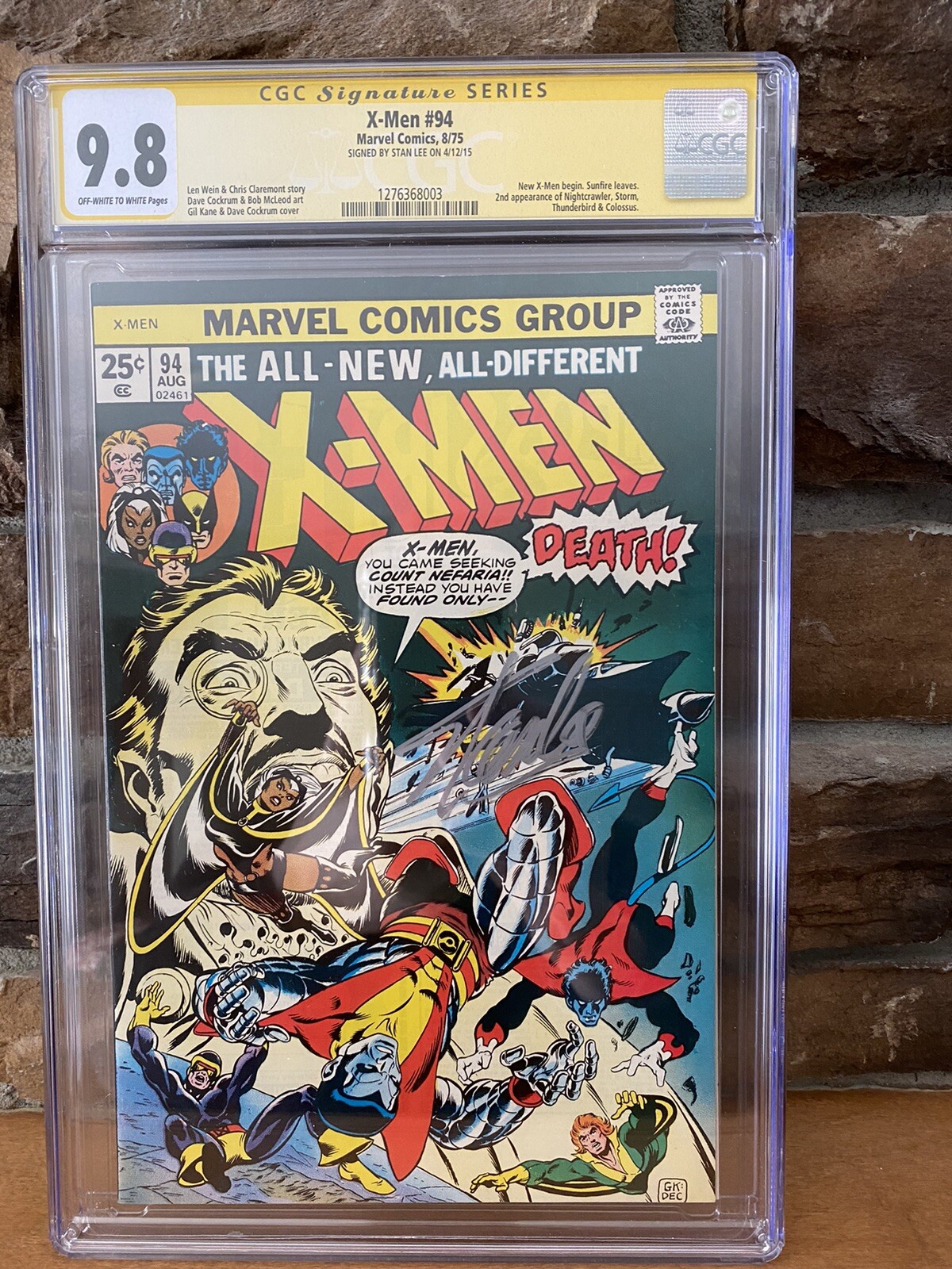 X-Men #94 Cgc 9.8 SS Stan Lee - 1 of 3 Available - Rare Major Key New X-men X-Men #94 Cgc 9.8 SS Stan Lee - 1 of 3 Available - Rare Major Key New X-men