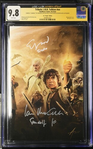 CGC 9.8 LOTR Tribute: J.R.R. Tolkien - Double Signed By Gandalf And Frodo Actors
