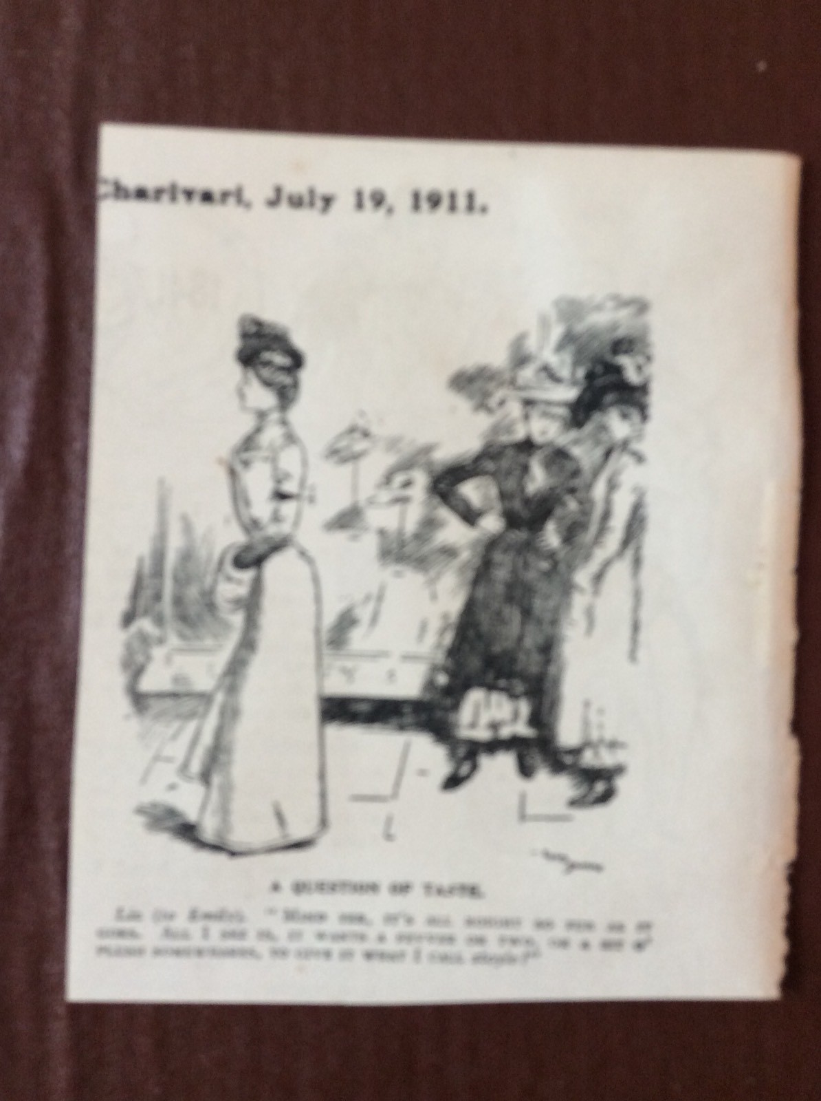 A2i Ephemera 1911 Original Punch Cartoon A Question Of Taste A2i Ephemera 1911 Original Punch Cartoon A Question Of Taste