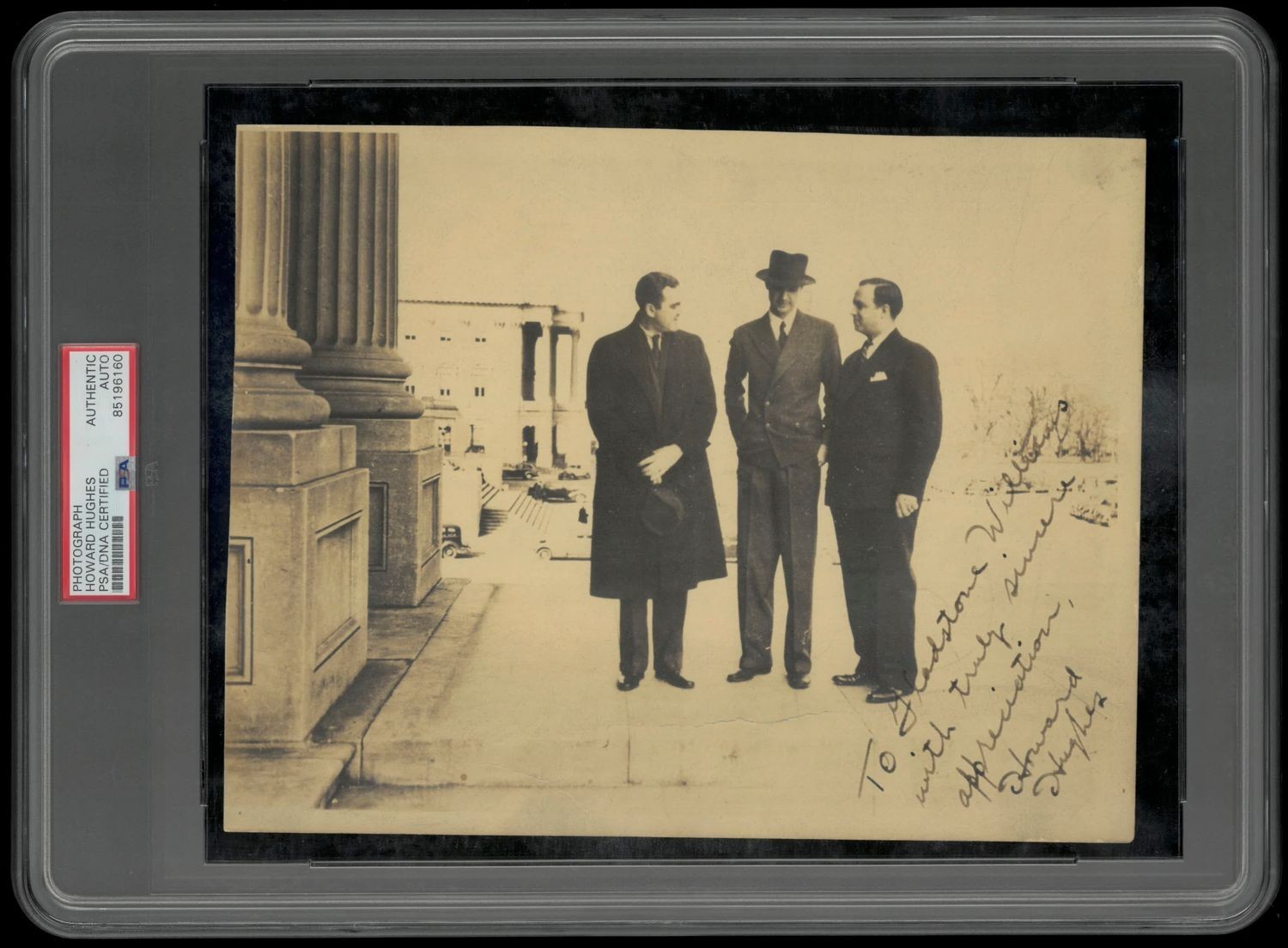 HOWARD HUGHES Signed Autographed 1938 Photograph Around-The-World-Flight PSA/DNA HOWARD HUGHES Signed Autographed 1938 Photograph Around-The-World-Flight PSA/DNA