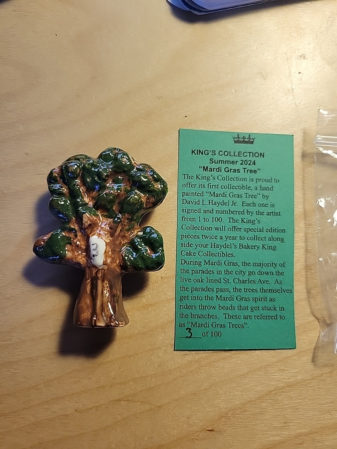 2024 Haydel's bakery King Cake Topper  New First Kings Collection edition 3/100