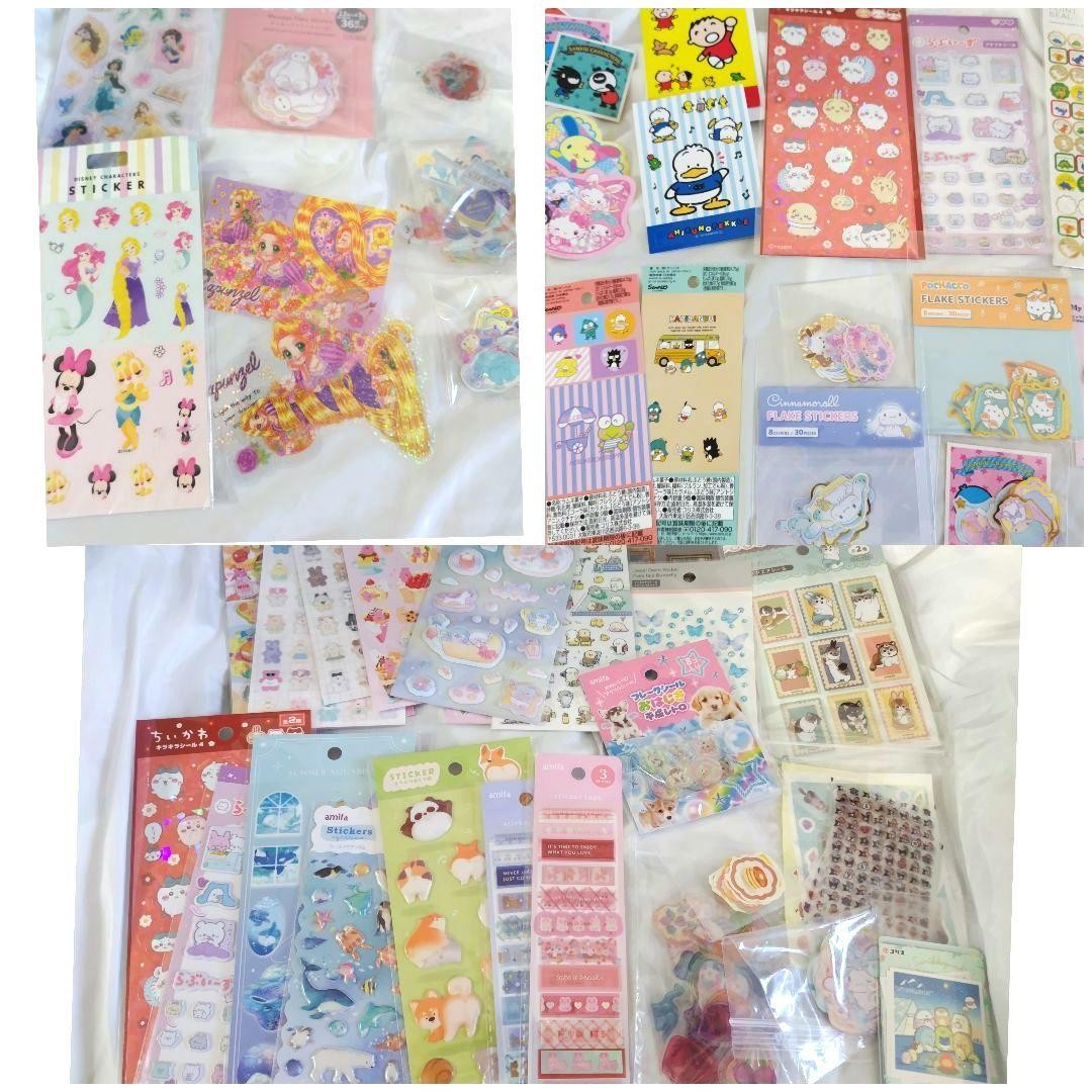Sanrio Disney Sumikkogurashi ChiiKawa Sticker Set, Assorted Character Labels