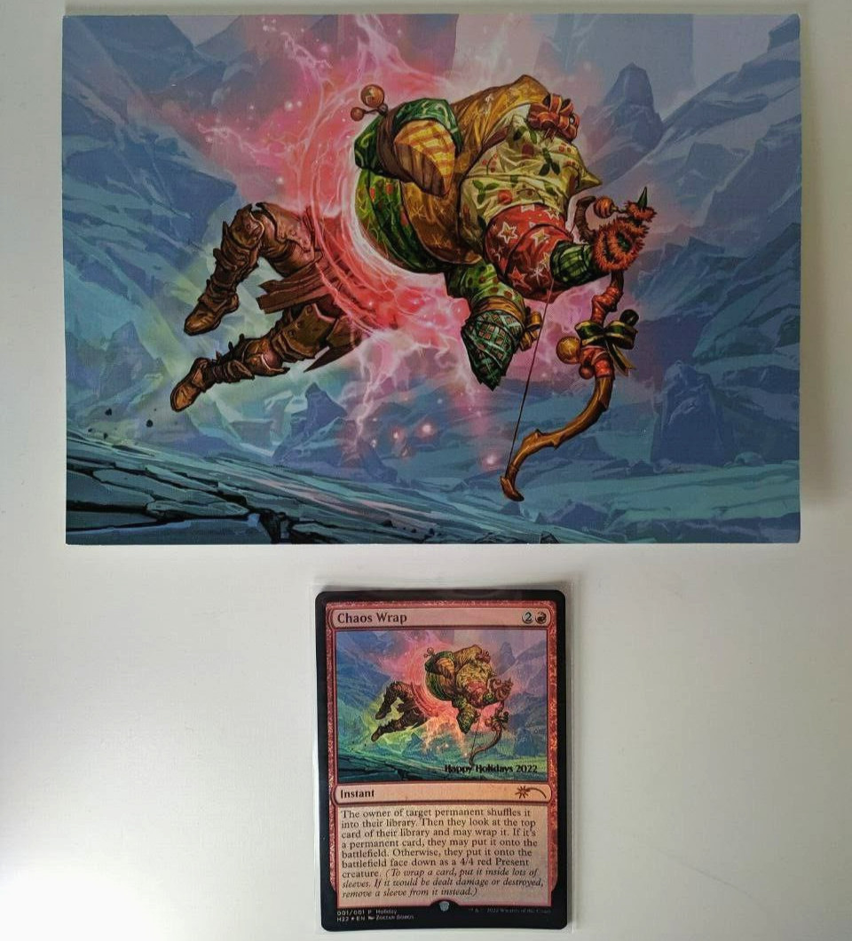 MTG Chaos Wrap 2022 Holiday Promo foil card X1 Magic the Gathering MTG Chaos Wrap 2022 Holiday Promo foil card X1 Magic the Gathering