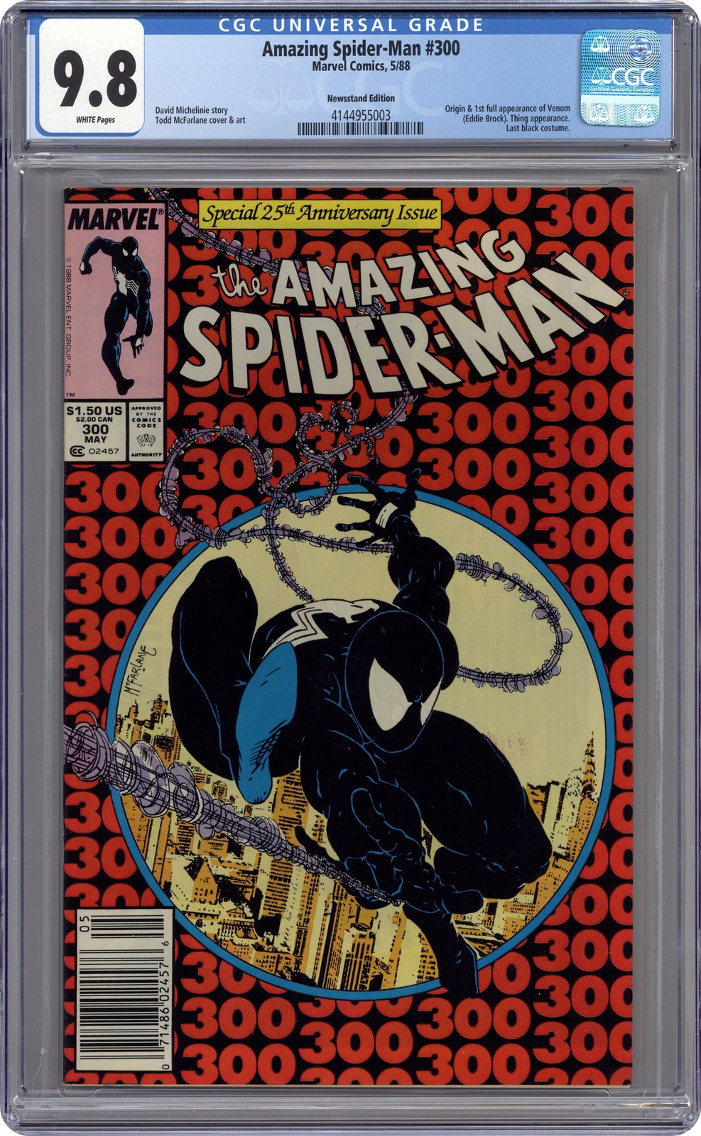 Amazing Spider-Man #300N Newsstand Variant CGC 9.8 1988 4144955003