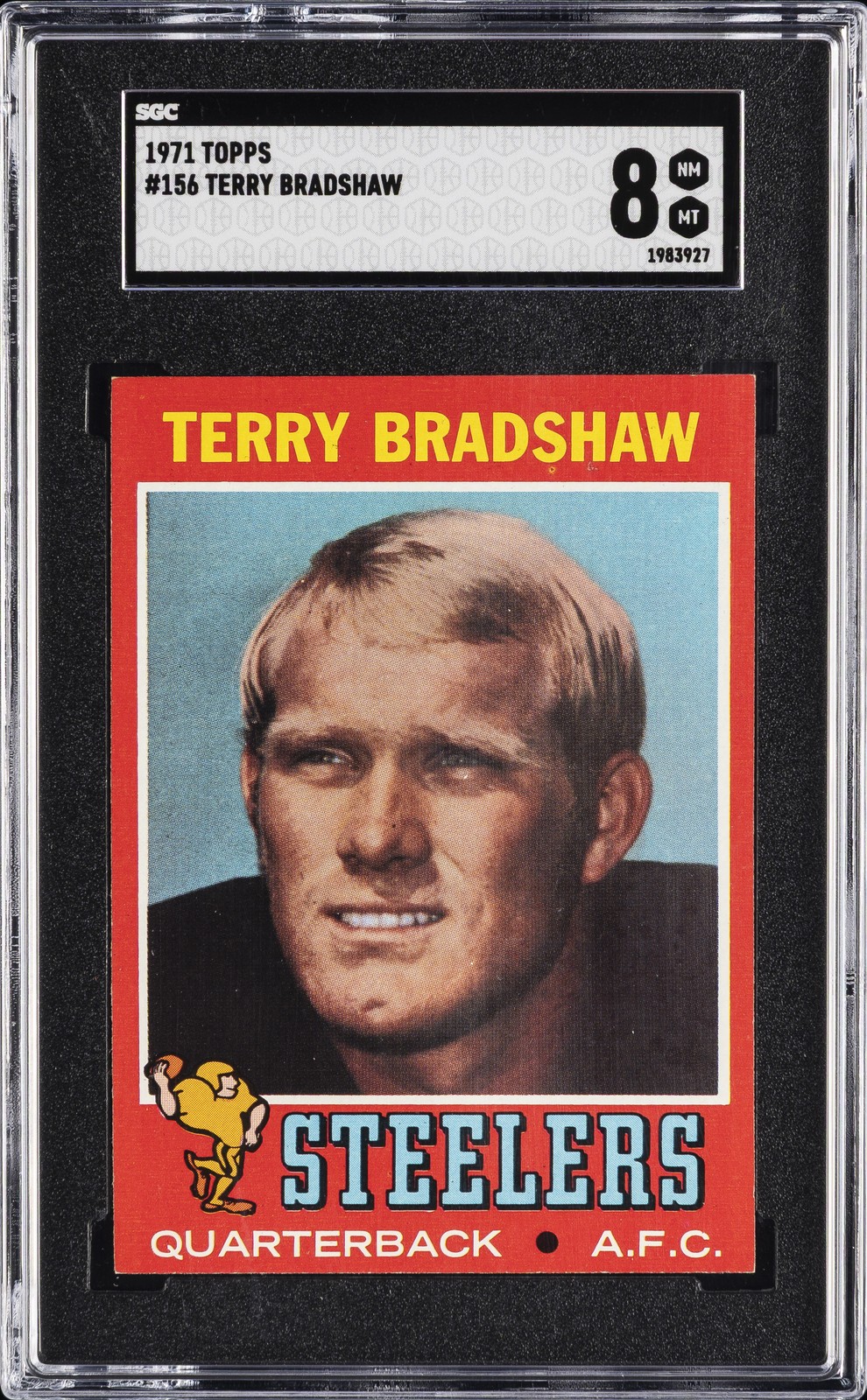 1971 TOPPS #156 TERRY BRADSHAW SGC 8