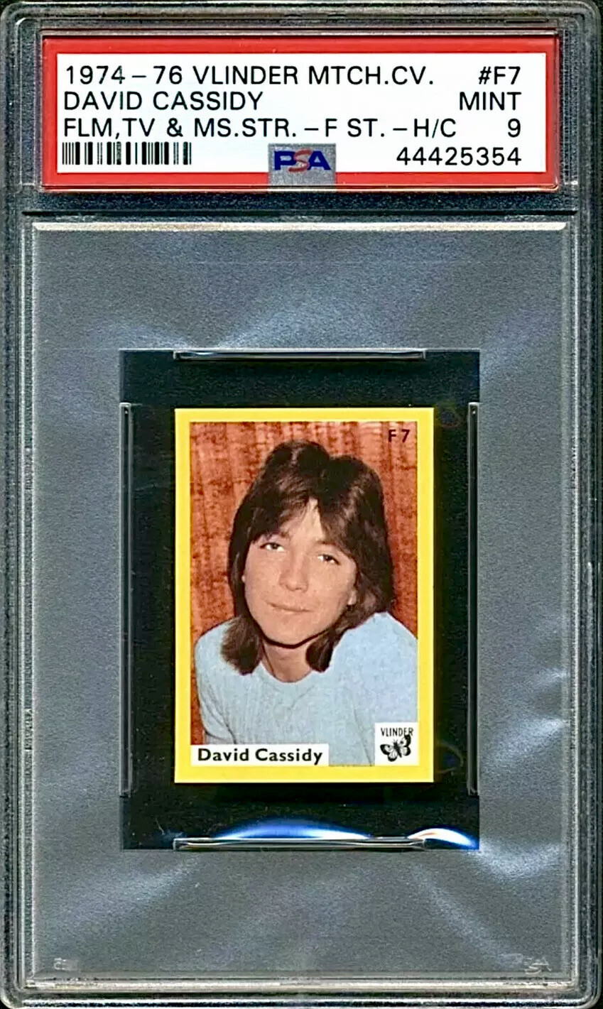 1974 DAVID CASSIDY 1/1 PSA 9 *RARE* “THE PARTRIDGE FAMILY” ((RARE VLINDER))