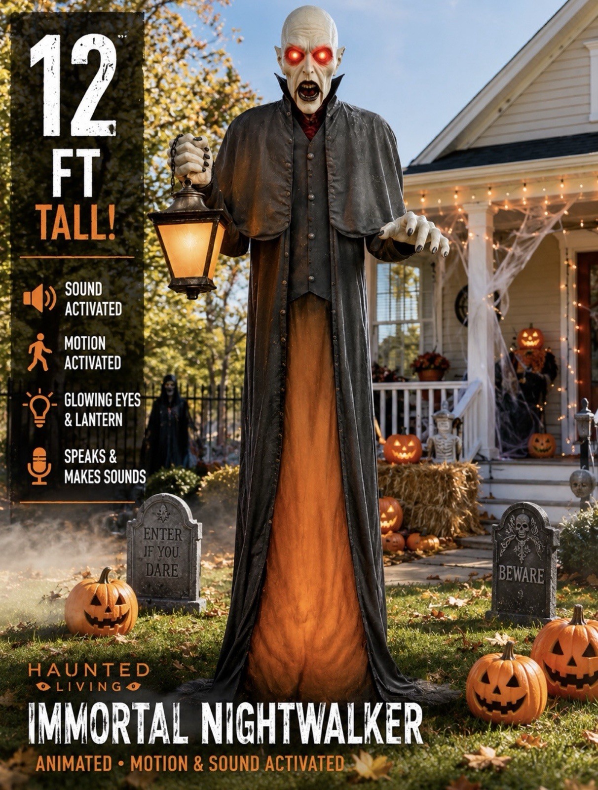 Haunted Living 12 Ft Immortal Nightwalker Animated Halloween Prop, New Sealed