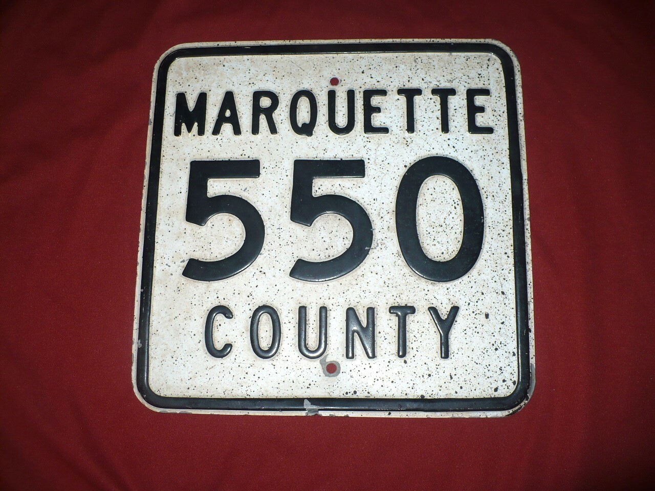 Embossed  Michigan Marquette Big Bay County Road 550 Traffic Metal Sign Heavy