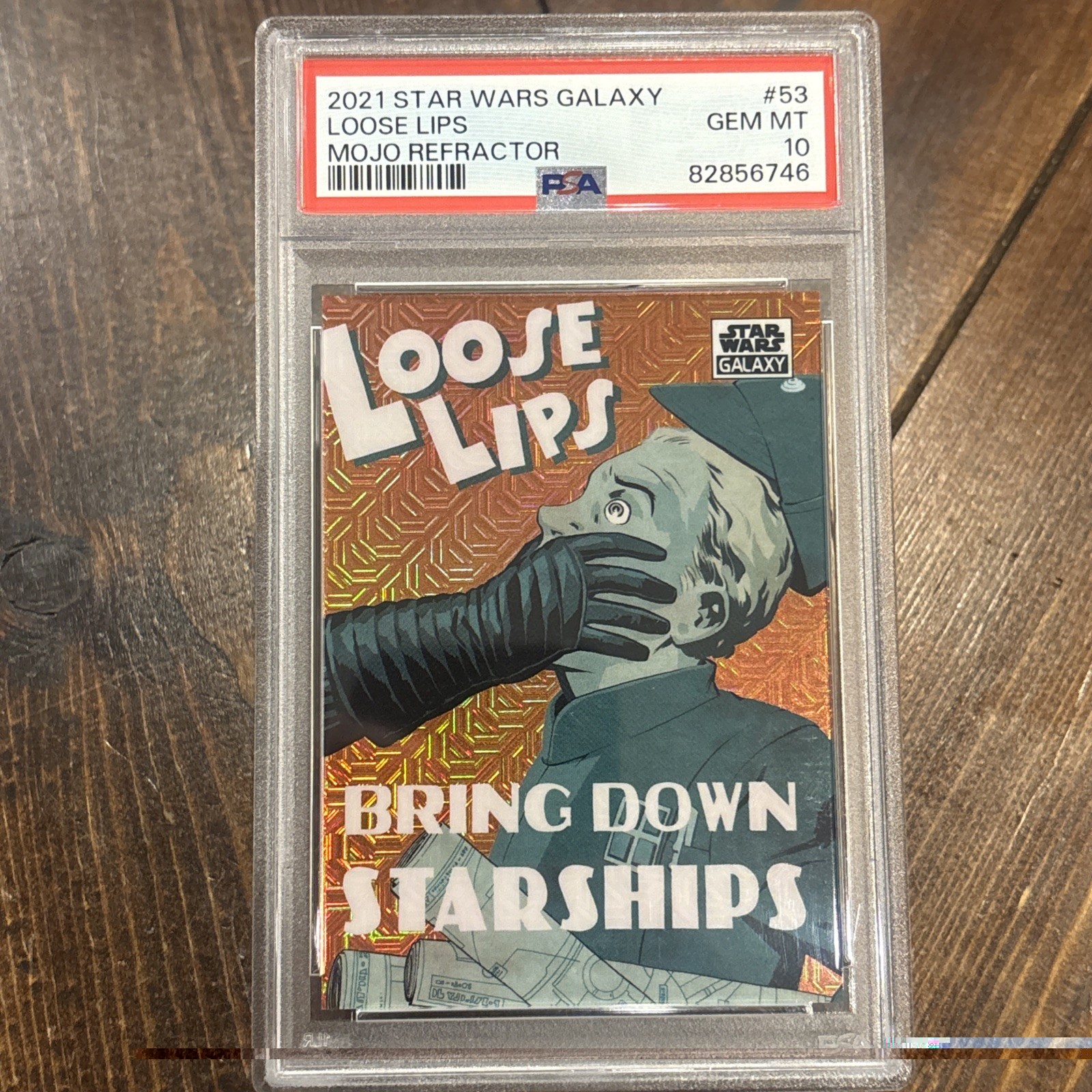 2021 Star Wars Galaxy Chrome Loose Lips PSA 10 #53 ATOMIC Vader /50 