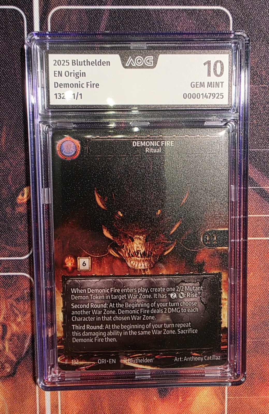 Blood Heroes Origin 1st / Demonic Fire 1/1 (One Of A Kind) AOG 10