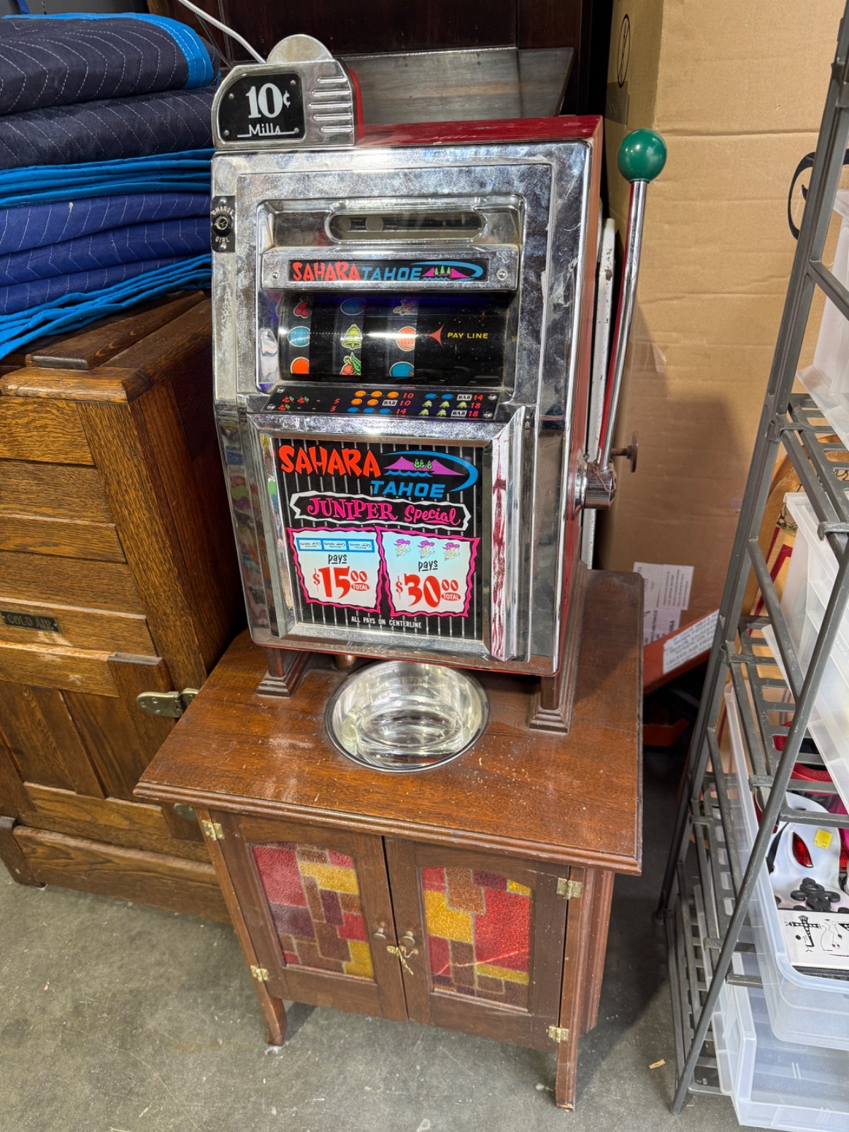 Vintage Mills Sahara Tahoe Slot Machine 10c Works Great Vintage Mills Sahara Tahoe Slot Machine 10c Works Great