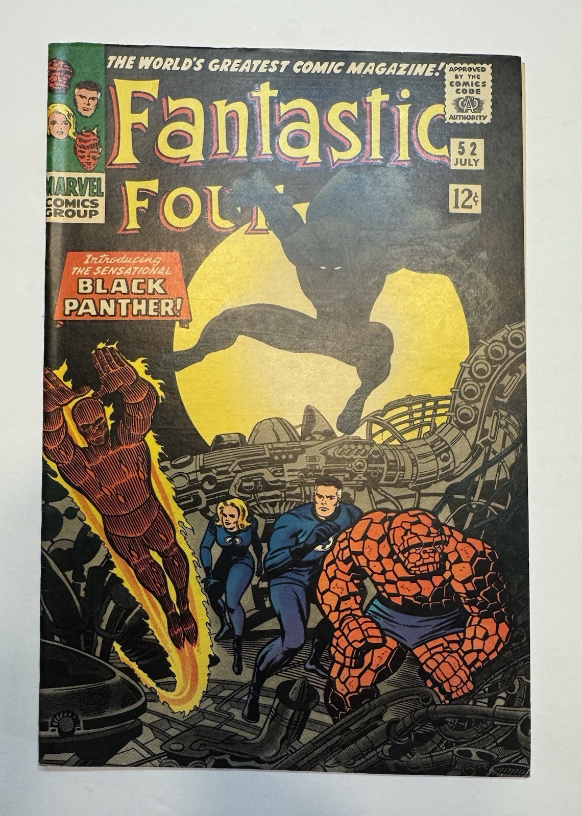 FANTASTIC FOUR #52 HIGH GRADE WHITE pgs. 1966 Silver Age 1st BLACK PANTHER FANTASTIC FOUR #52 HIGH GRADE WHITE pgs. 1966 Silver Age 1st BLACK PANTHER