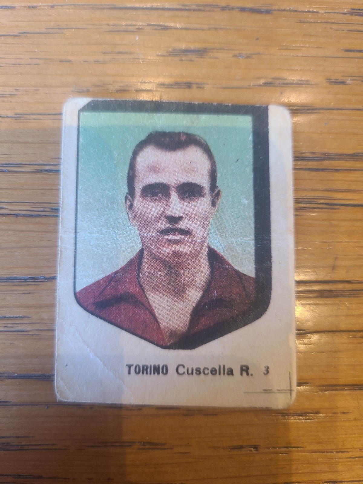 1954-55 VAV Footballers RAFFAELE CUSCELA Turin Figure GREEN BACKGROUND VERY RARE 1954-55 VAV Footballers RAFFAELE CUSCELA Turin Figure GREEN BACKGROUND VERY RARE