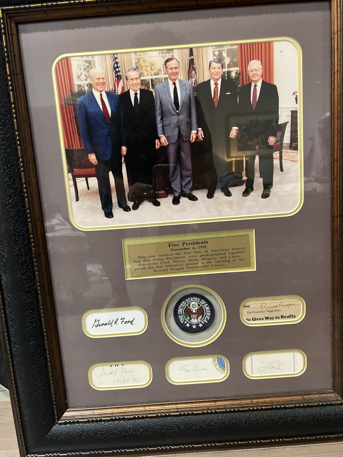 🔥Five Presidents In The Oval Office Autographed Nixon Ronald Reagan Carter Bush 🔥Five Presidents In The Oval Office Autographed Nixon Ronald Reagan Carter Bush