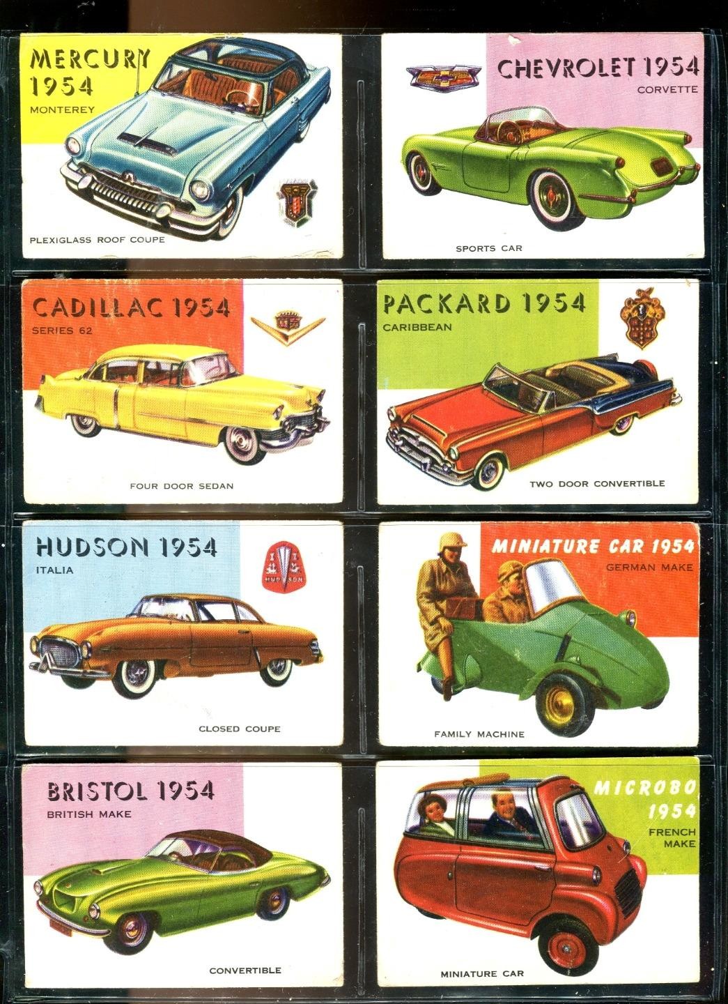 1953 1954 55 TOPPS WORLD OF WHEELS SPORTS CARS COMPLETE SET 162+20 RARE HIGH #s