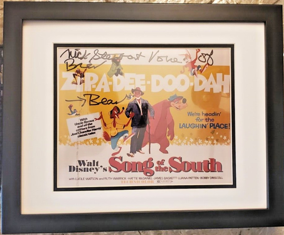 💚 signed Nick Stewart Song of the South original voice Brer Bear Frame JSA 💚 signed Nick Stewart Song of the South original voice Brer Bear Frame JSA