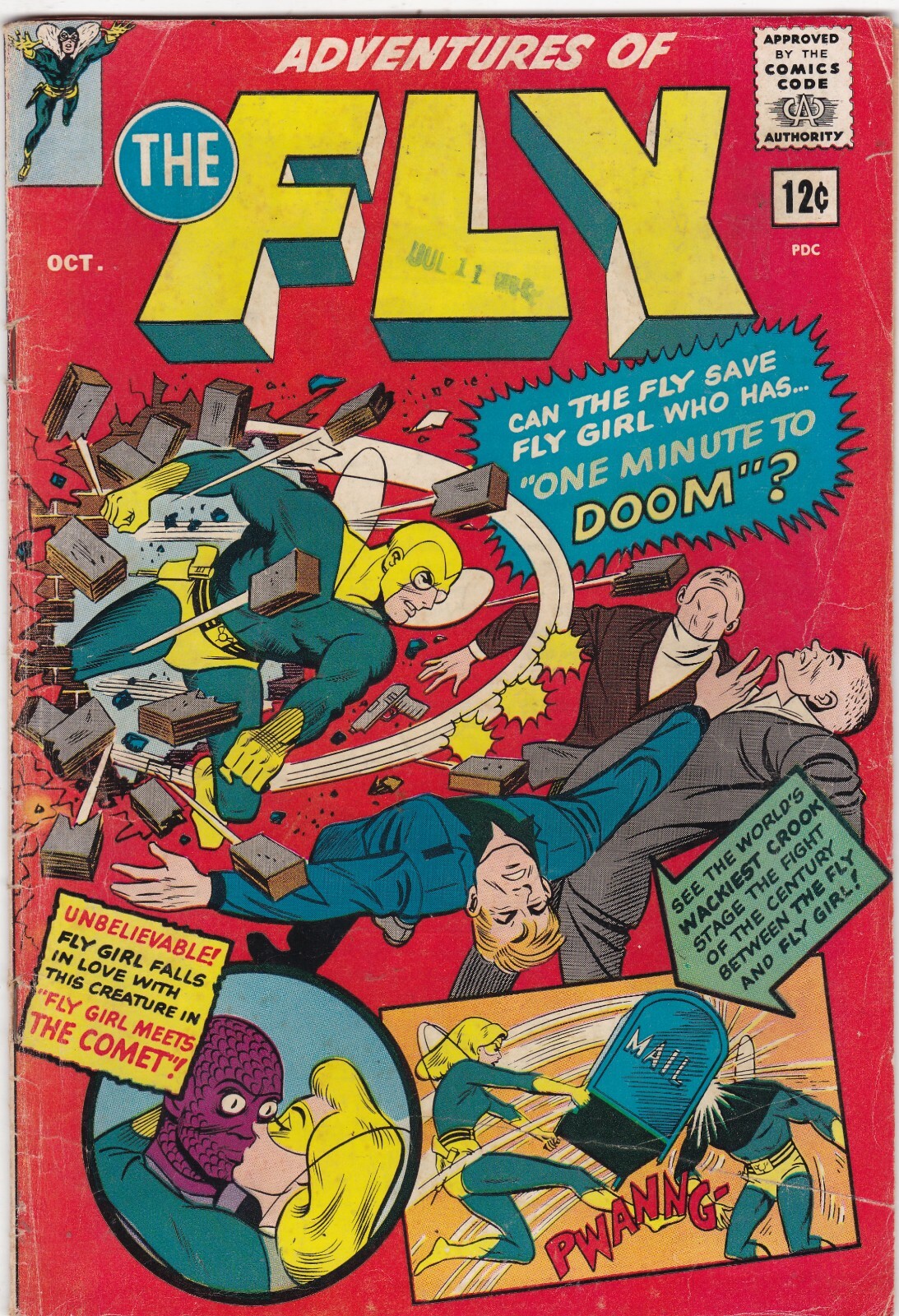 Adventures of THE FLY #30 Archie Series 1964 silver age superhero girl the comet Adventures of THE FLY #30 Archie Series 1964 silver age superhero girl the comet