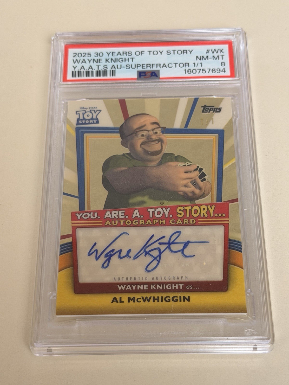 2025 Topps Toy Story 1/1 Wayne Knight as Al Mcwhiggin Complete Rainbow Set