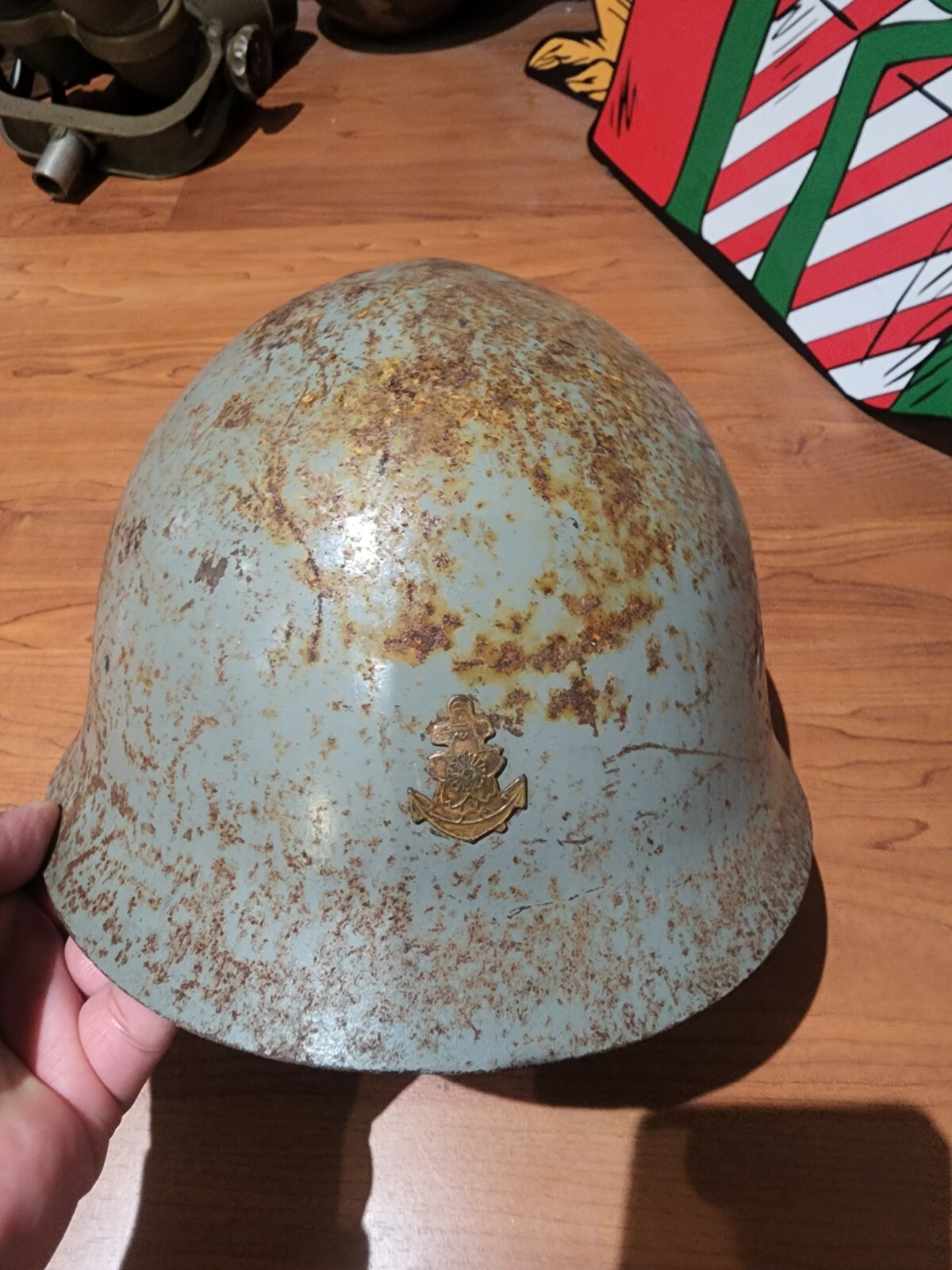 SCARCE  WW2 Japanese  Special Navy Landing Forces helmet 