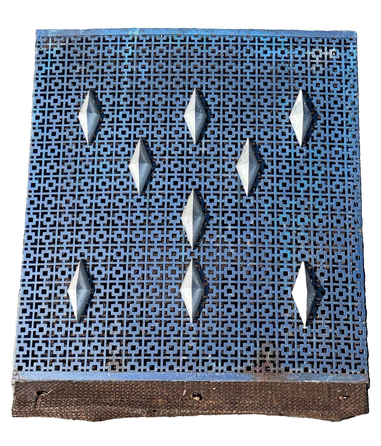 Seeburg Jukebox Original Blue Perforated Speaker Grille Chrome Diamonds Seeburg Jukebox Original Blue Perforated Speaker Grille Chrome Diamonds
