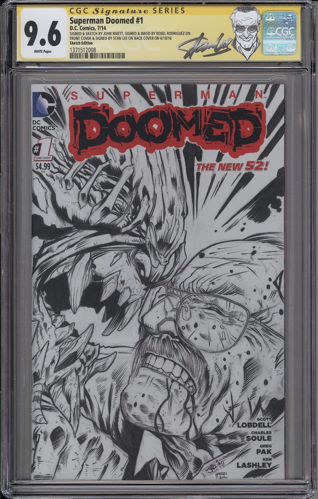 Superman Doomed #1 CGC SS 9.6 Stan Lee SIGNED ONE OF A KIND MoS 19 HOMAGE RARE Superman Doomed #1 CGC SS 9.6 Stan Lee SIGNED ONE OF A KIND MoS 19 HOMAGE RARE