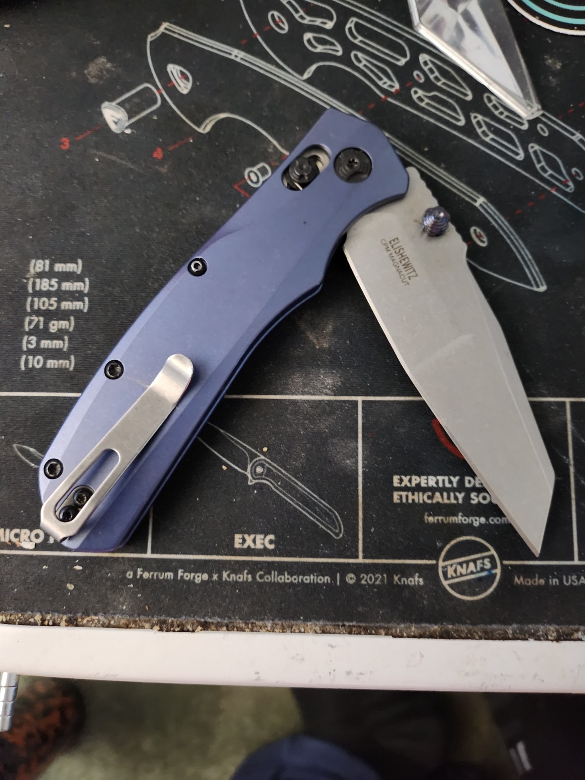 Hogue Deka in Magnacut w/ Flytanium Titanium Scales + Timascus Thumbstuds & XTRA