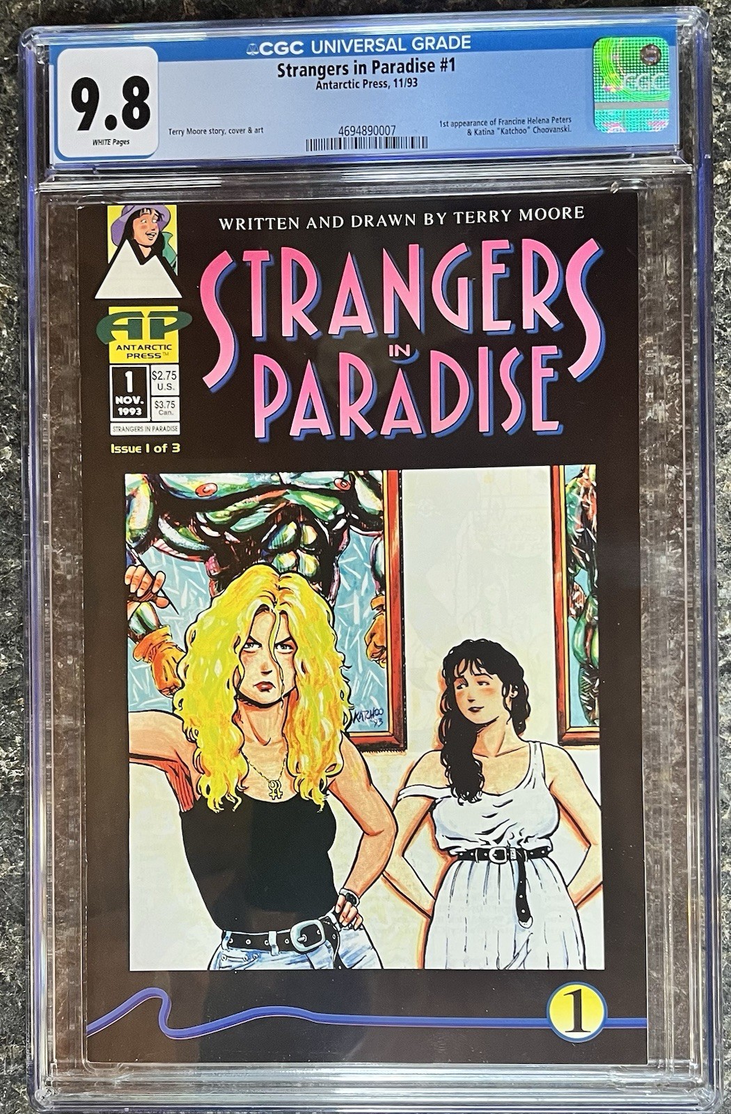 Strangers In Paradise #1 2 3 First Print CGC 9.8 First Terry Moore Art RARE Read