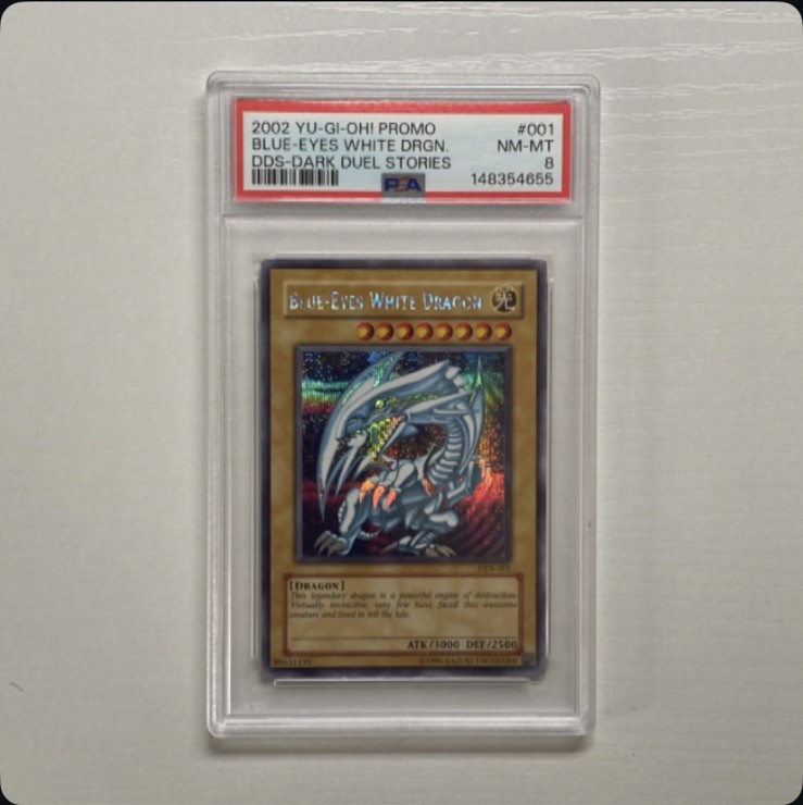 Yu-GI-Oh - PSA 8 DDS-001 Blue Eyes White Dragon - 2002 Secret Rare Yu-GI-Oh - PSA 8 DDS-001 Blue Eyes White Dragon - 2002 Secret Rare
