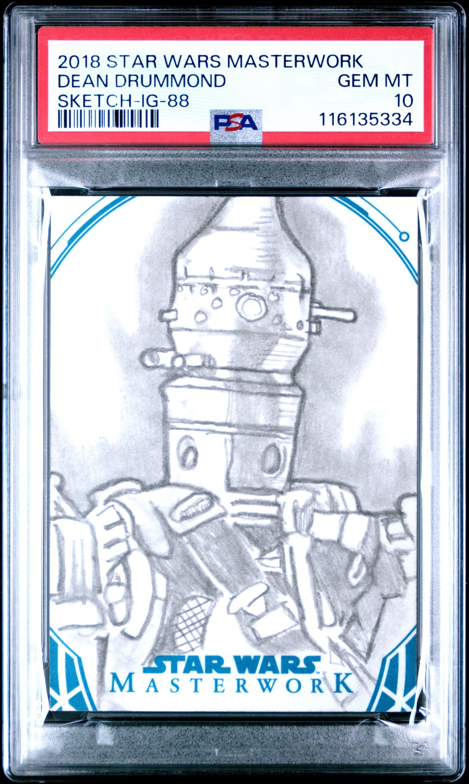 2018 TOPPS STAR WARS MASTERWORK SKETCH CARDS IG-88 DEAN DRUMMOND PSA 10 2018 TOPPS STAR WARS MASTERWORK SKETCH CARDS IG-88 DEAN DRUMMOND PSA 10