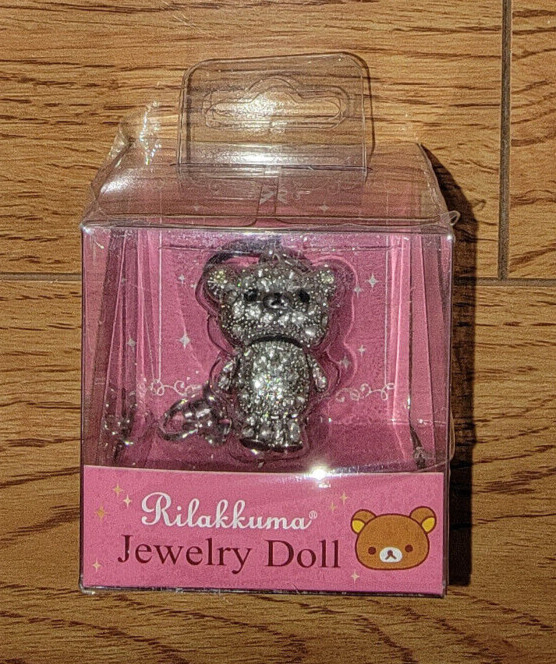 NEW Licensed Rilakkuma Jewelry Doll Studded Iced Out Pendant Necklace Keychain NEW Licensed Rilakkuma Jewelry Doll Studded Iced Out Pendant Necklace Keychain