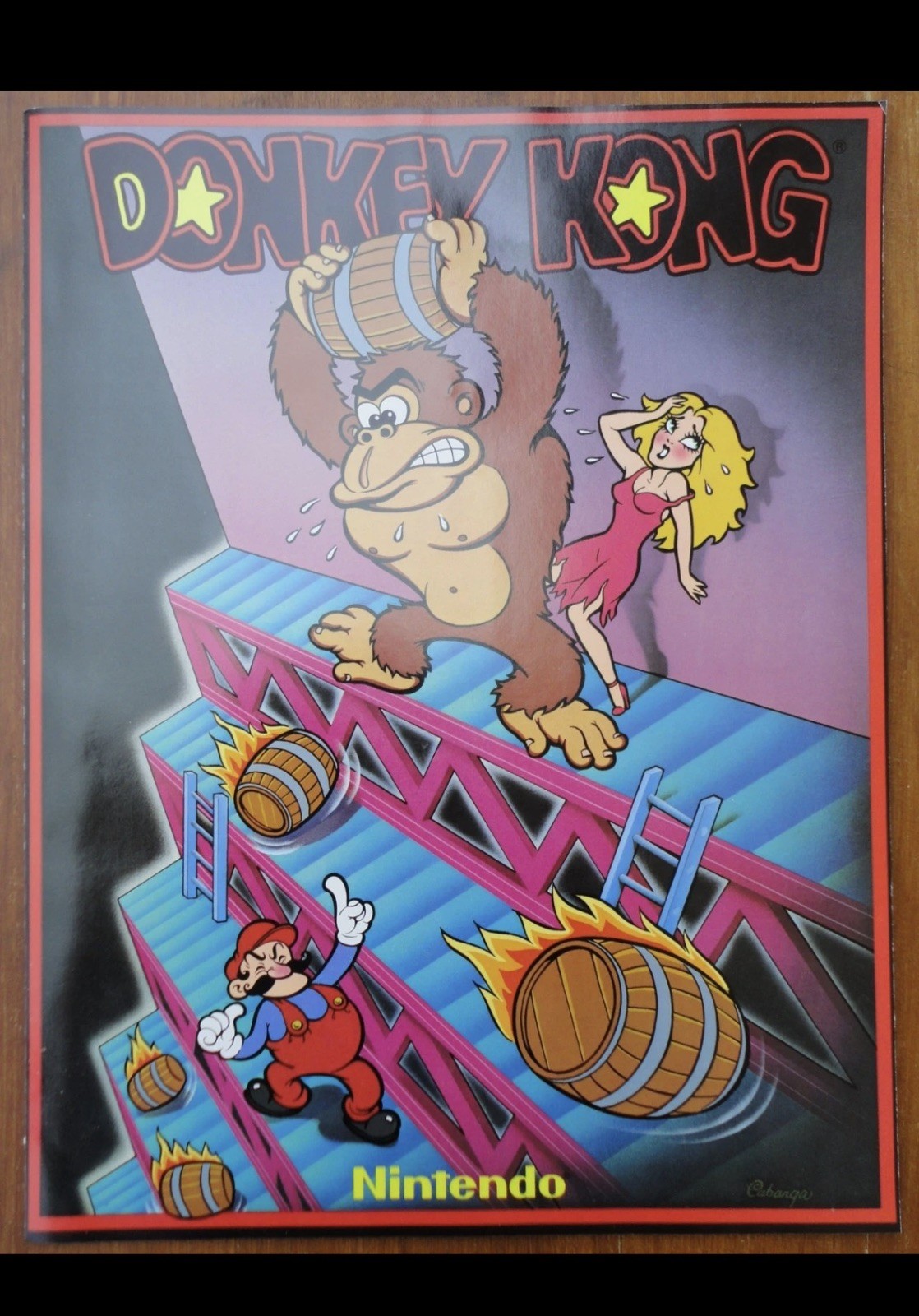 Original 1981 Nintendo Donkey Kong Arcade Flyer First MARIO Name Appearance MINT Original 1981 Nintendo Donkey Kong Arcade Flyer First MARIO Name Appearance MINT
