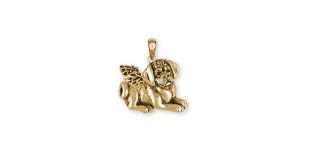 Puggle Angel Jewelry 14k Gold Handmade Puggle Pendant PGL31X-APG Puggle Angel Jewelry 14k Gold Handmade Puggle Pendant PGL31X-APG