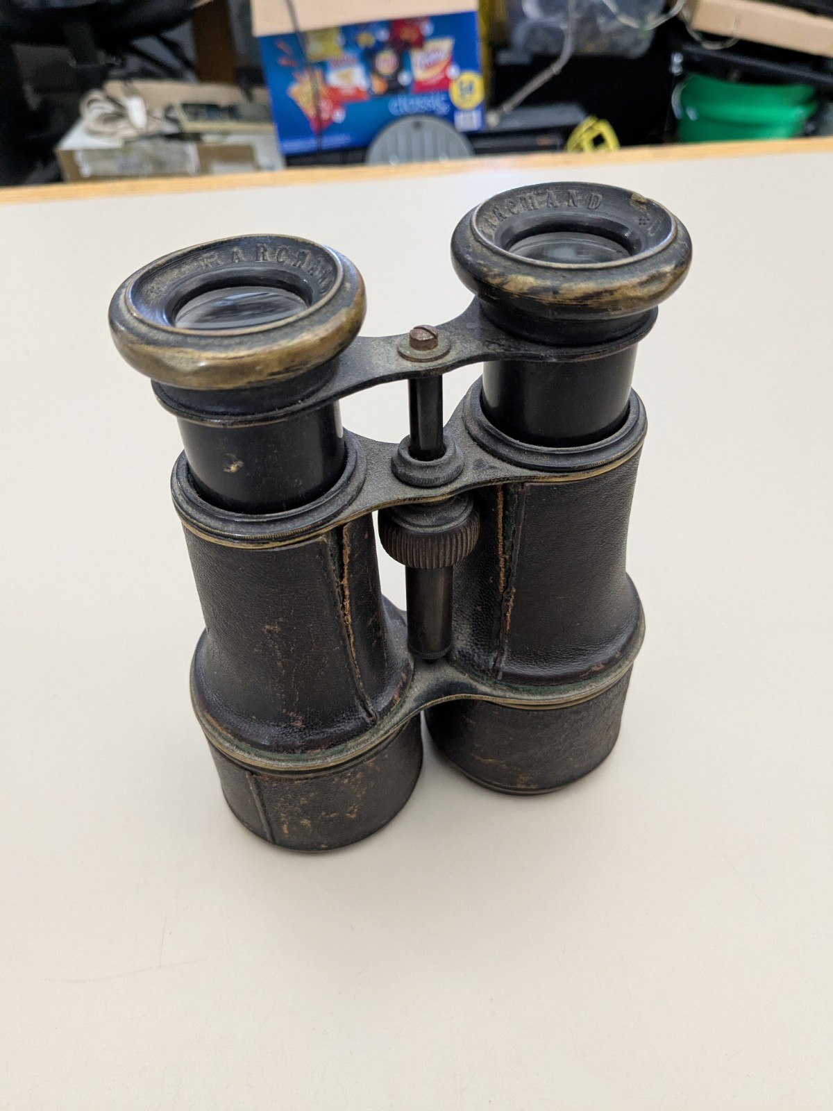 WWI Marchand Binoculars Paris Vintage Antique Day & Night Signal Glass Charity