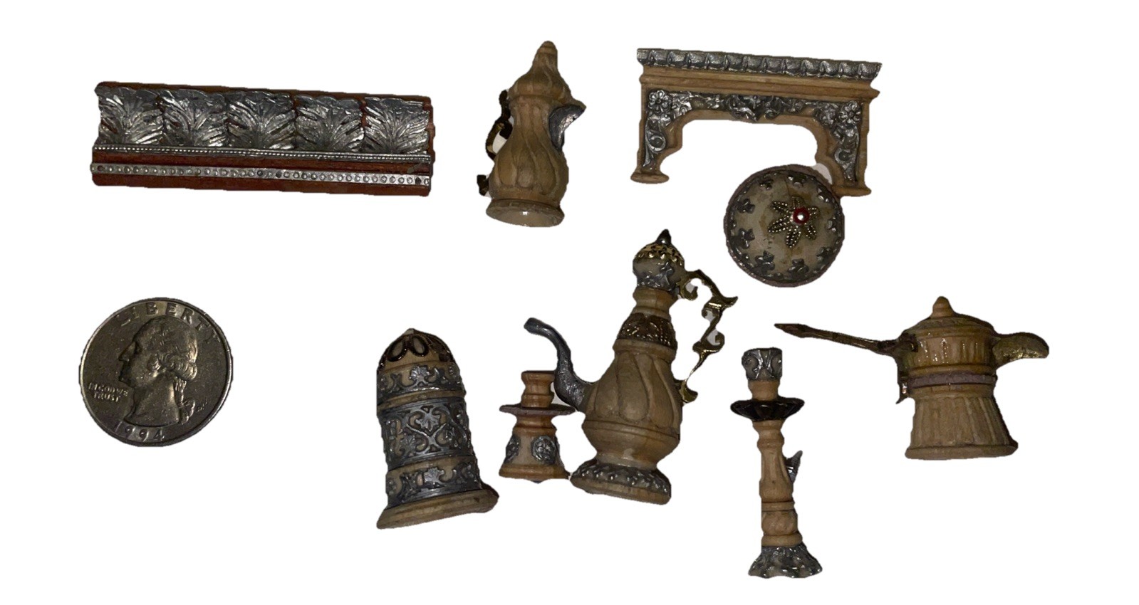 Eugene Kupjack Wood Bases & Miscellaneous Pieces w/ Metal Inlay Art