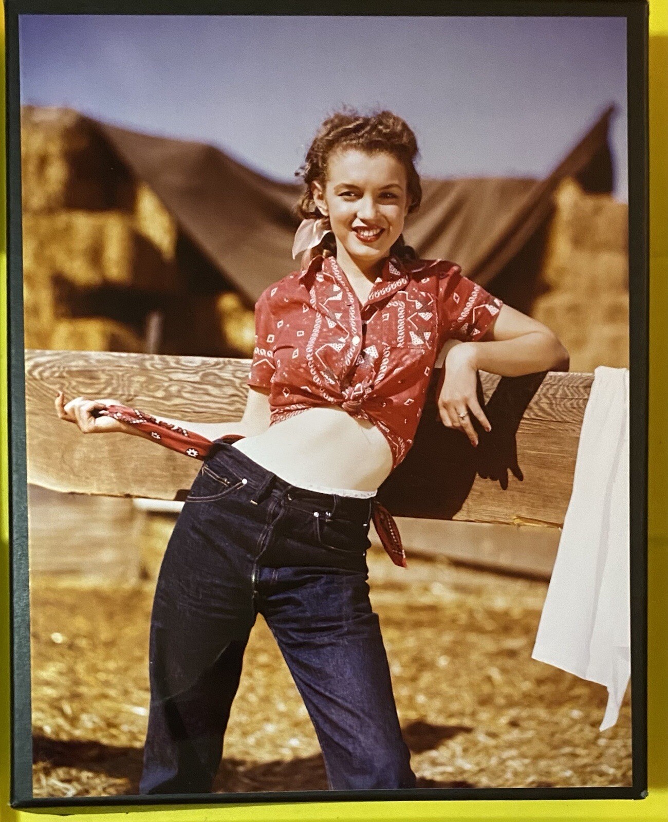 1945 Marilyn Monroe Original Photo Andre De Dienes Stamped Signed Farm Girl