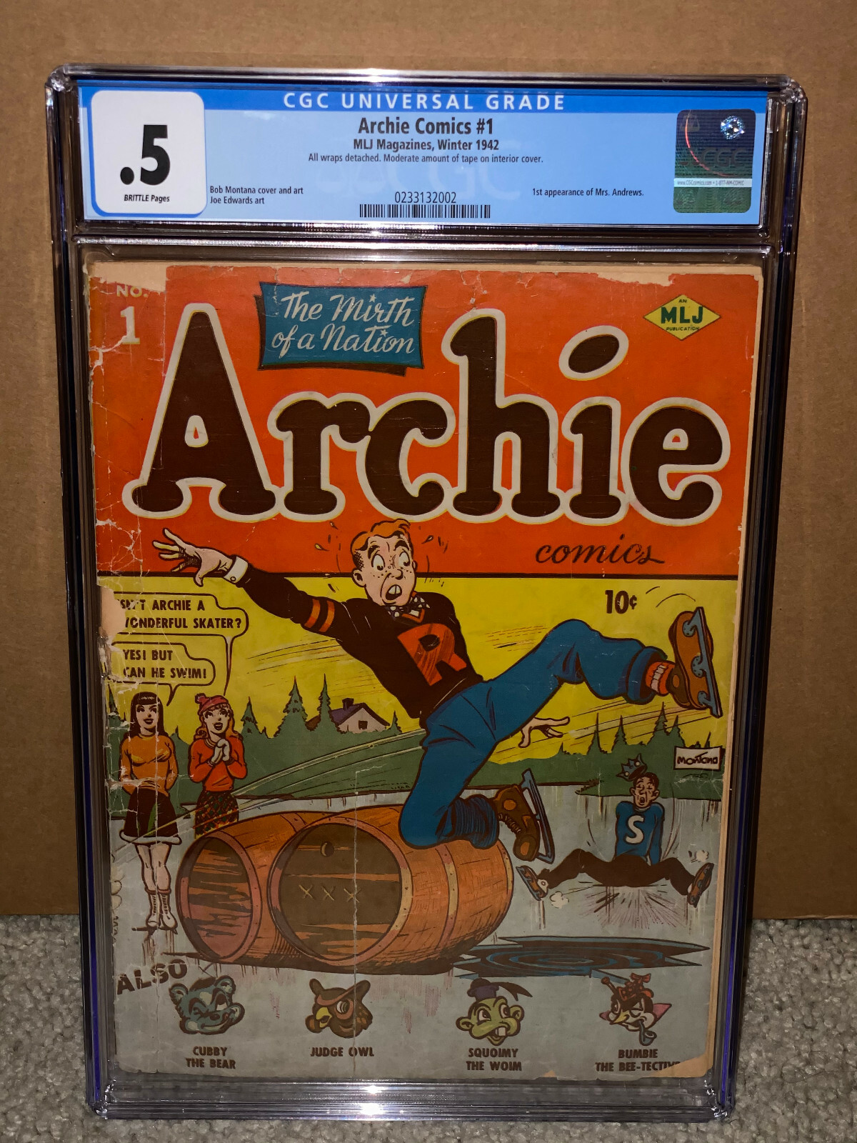 Archie Comics #1 CGC 0.5 MLJ 1942 Golden Age Key Book D6 cmm Archie Comics #1 CGC 0.5 MLJ 1942 Golden Age Key Book D6 cmm