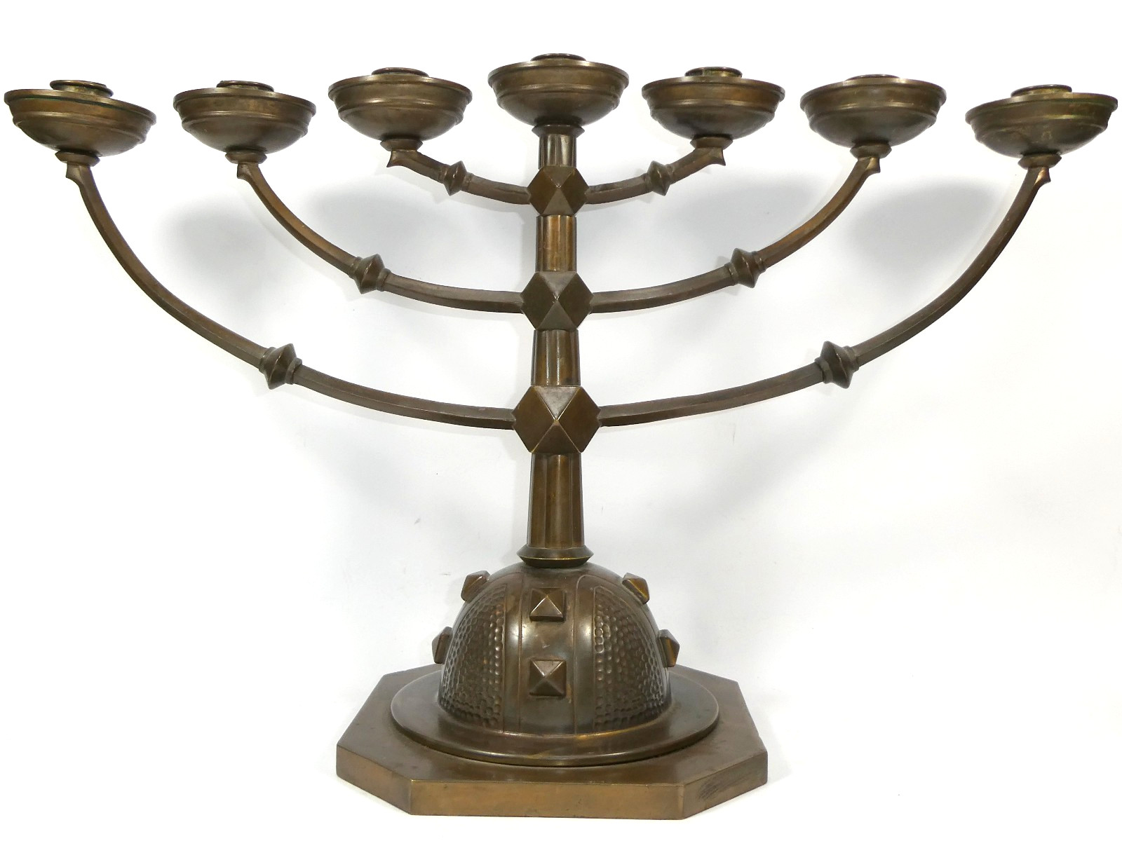 XXL Judaica Menorah Menora Sabbath Lamp Jugendstil NIR-7