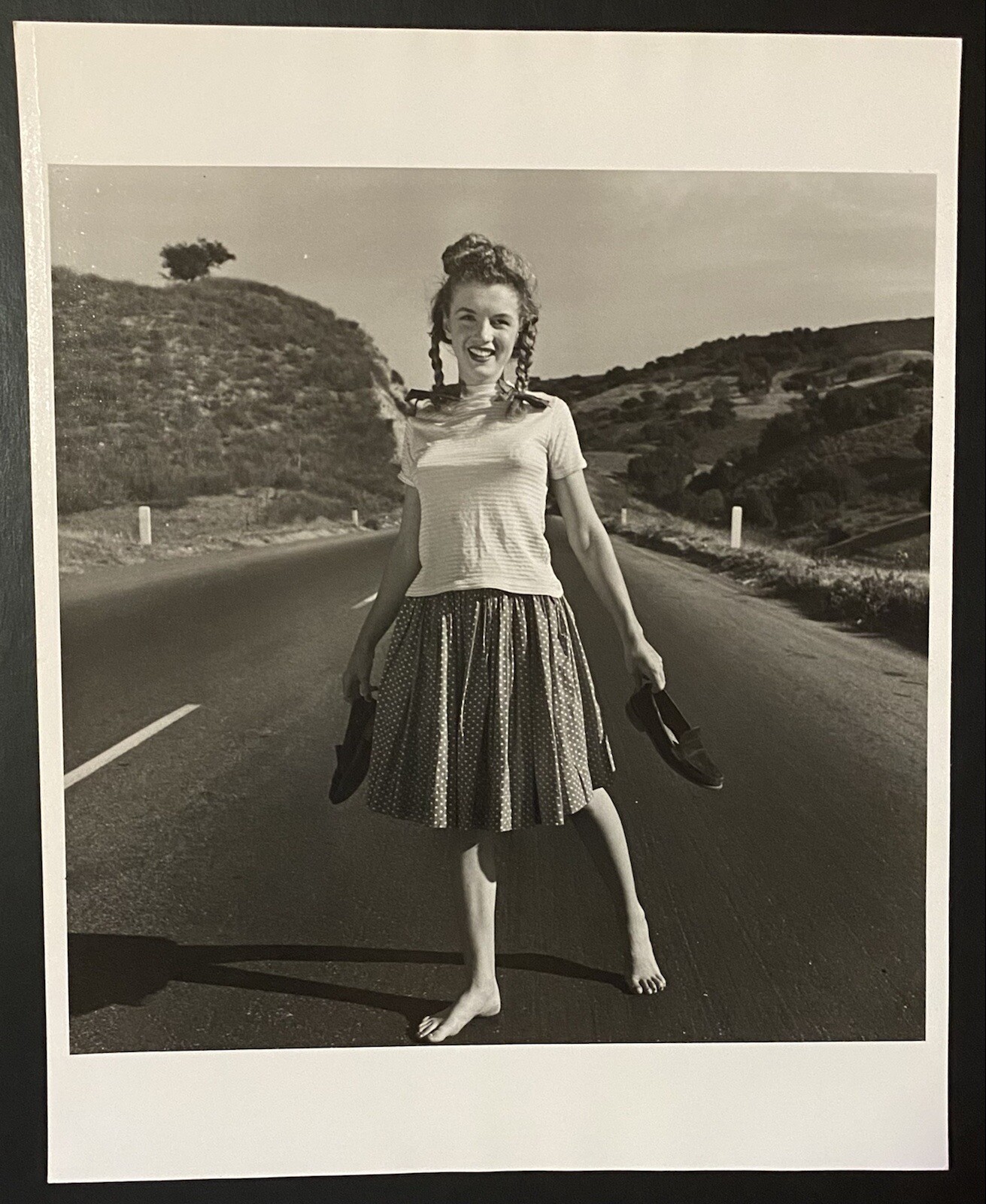 1945 Marilyn Monroe Original Photo by Andre De Dienes California Highway Stamped