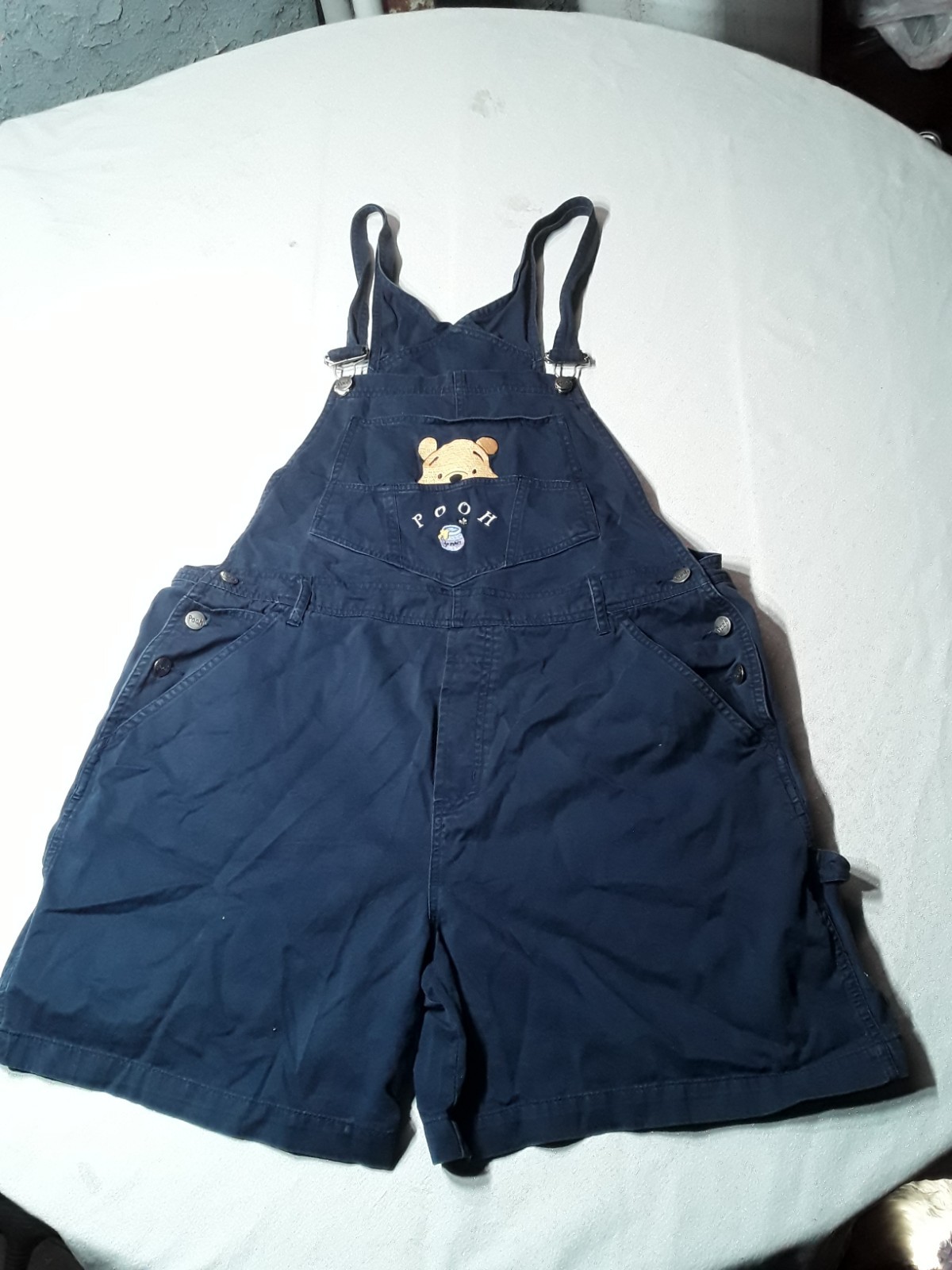 Vintage Disney Winnie The Pooh Cotton Embroidered Overall Shorts Women’s 16W Vintage Disney Winnie The Pooh Cotton Embroidered Overall Shorts Women’s 16W