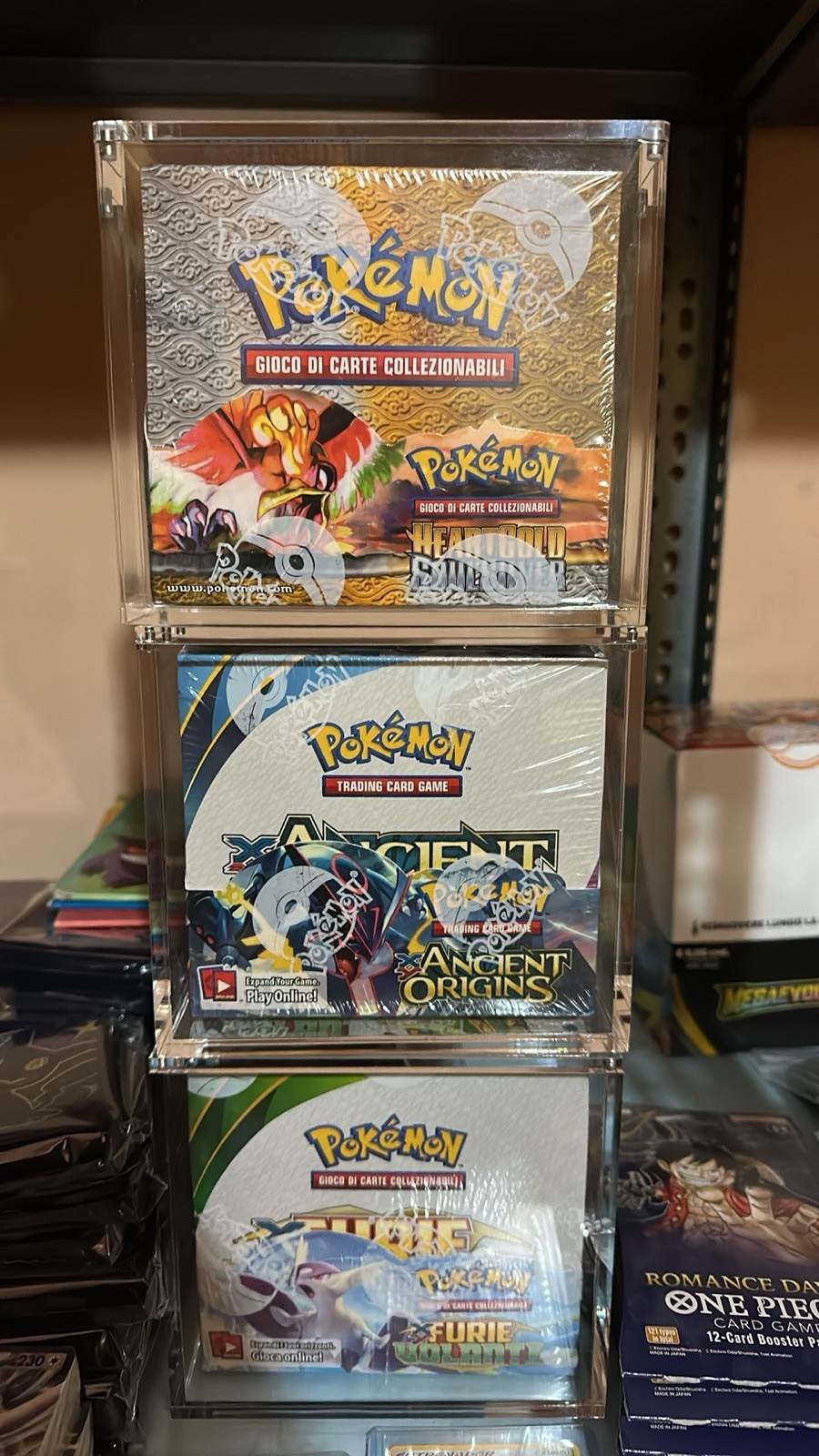 Vintage Pokemon Box - Heartgold, Ancient Origins, Fury Flying Vintage Pokemon Box - Heartgold, Ancient Origins, Fury Flying