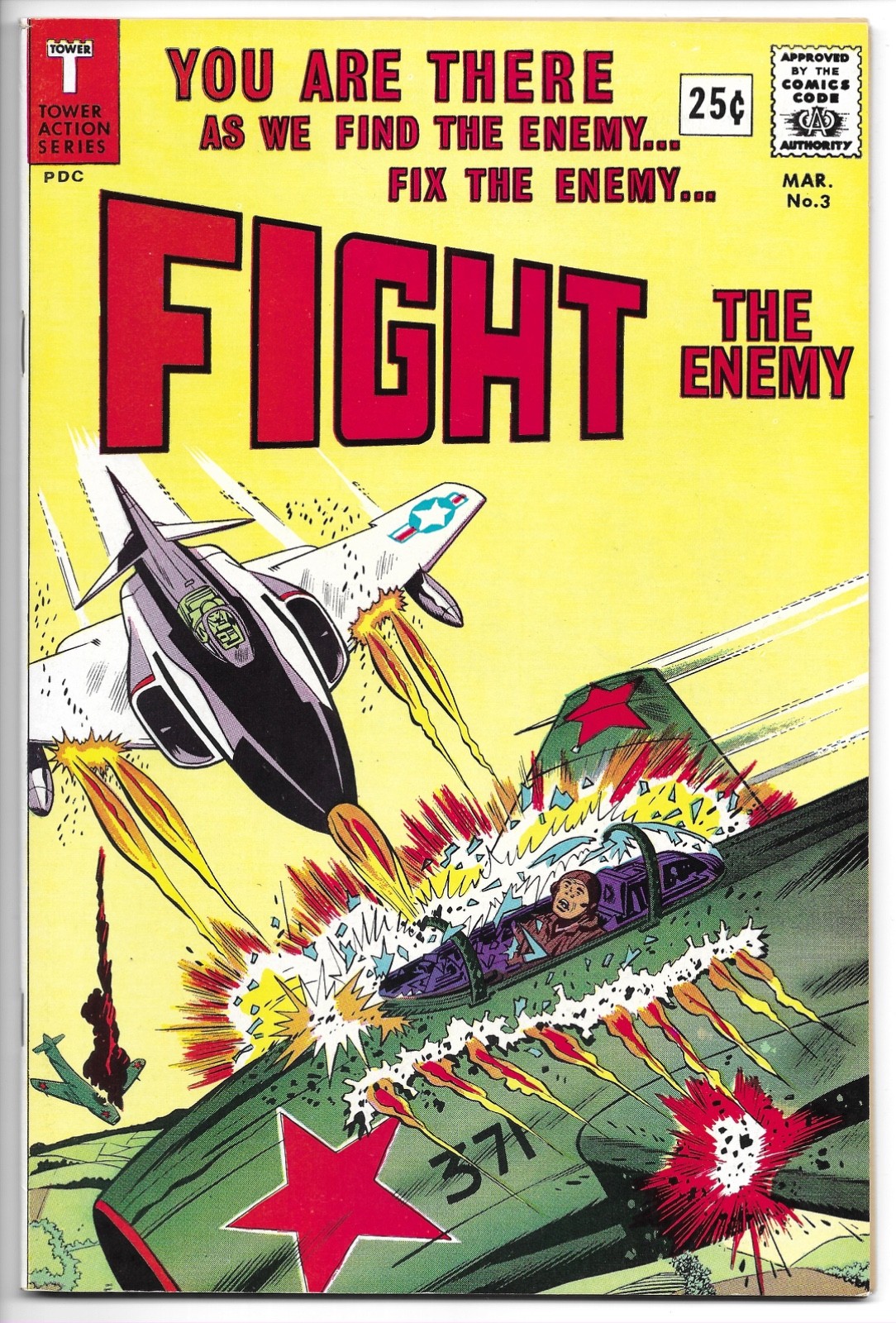 FIGHT THE ENEMY #3 NM+ 9.6 SCARCE SILVER AGE TOWER COMICS UNBELIEVABLE COPY